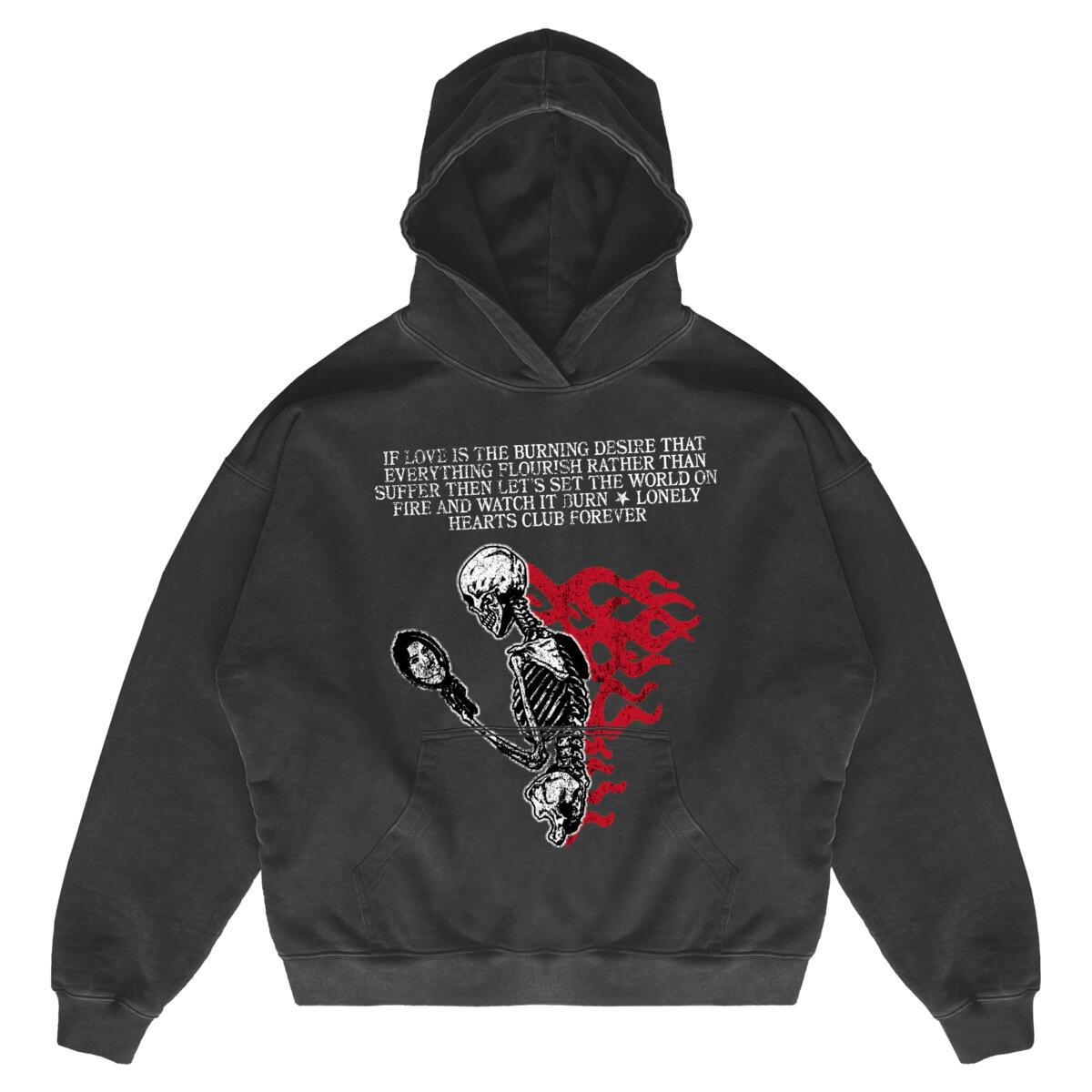 Burning Desire Premium Hoodie - Vintage Grey