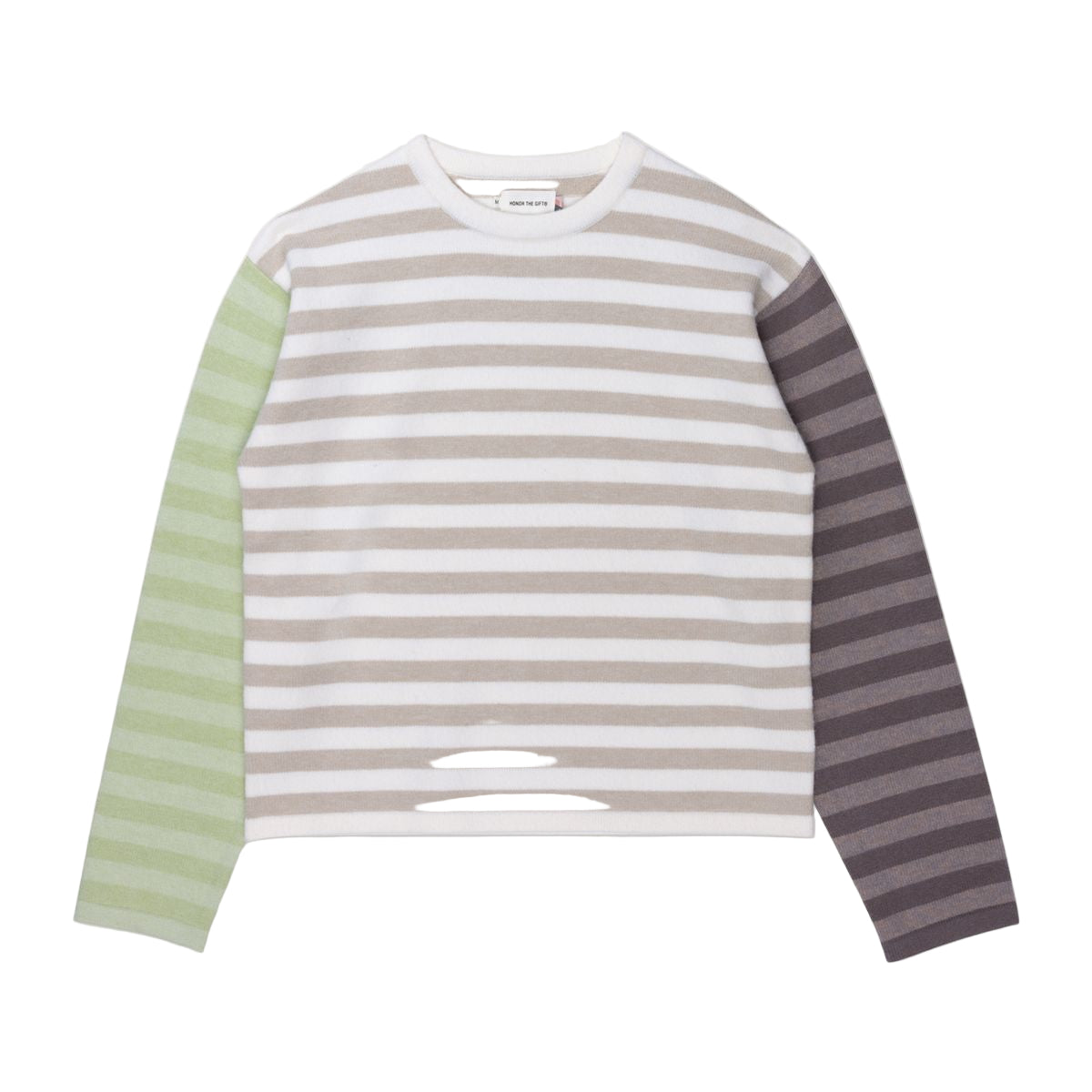 Multi Stripe Crew - Bone
