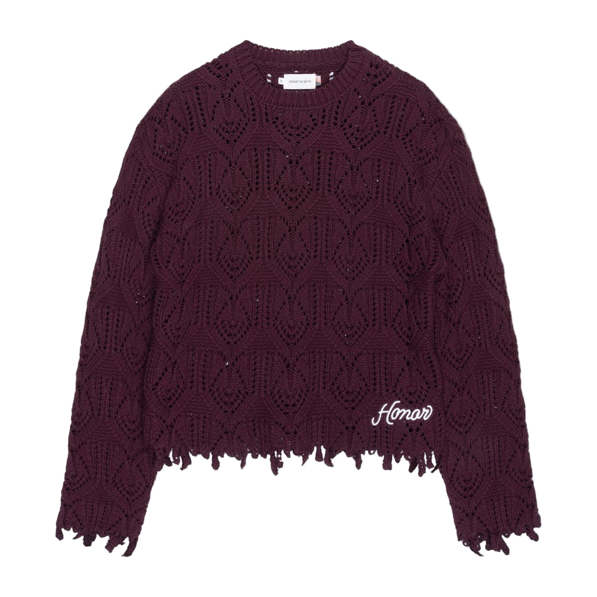 Cable Knit Sweater - Berry