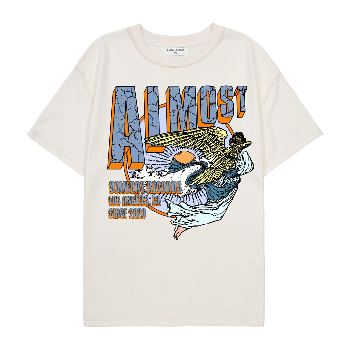 Label Tee - Cream