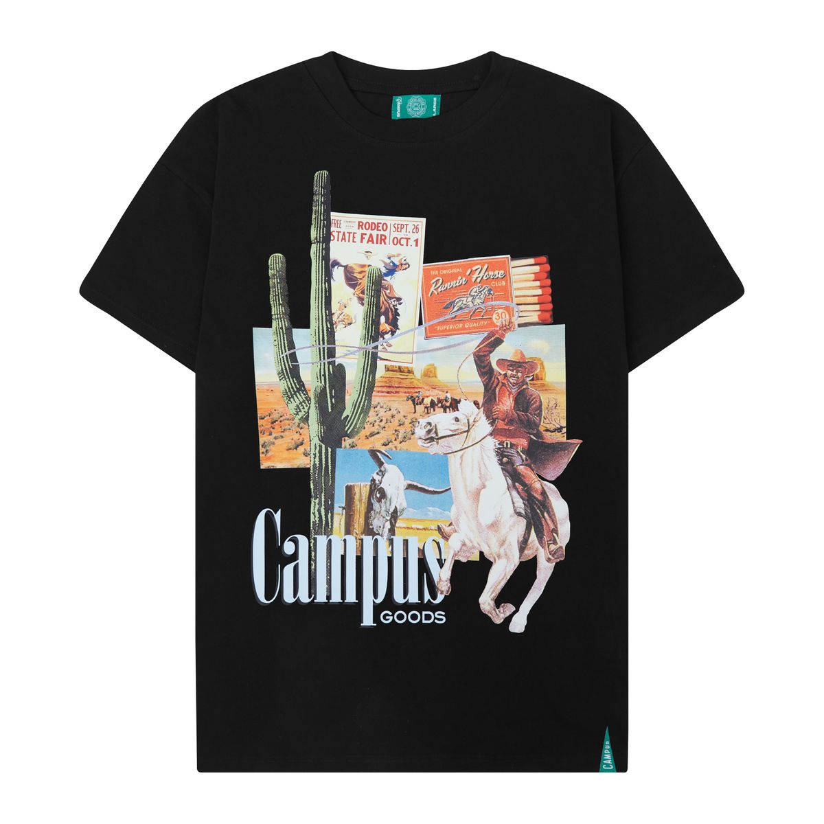 Postcard T-Shirt - Vintage Black