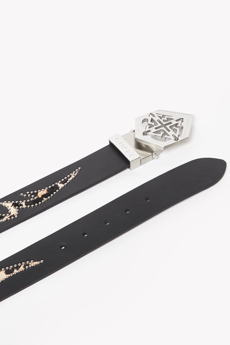 Silver Emblem Belt - Black