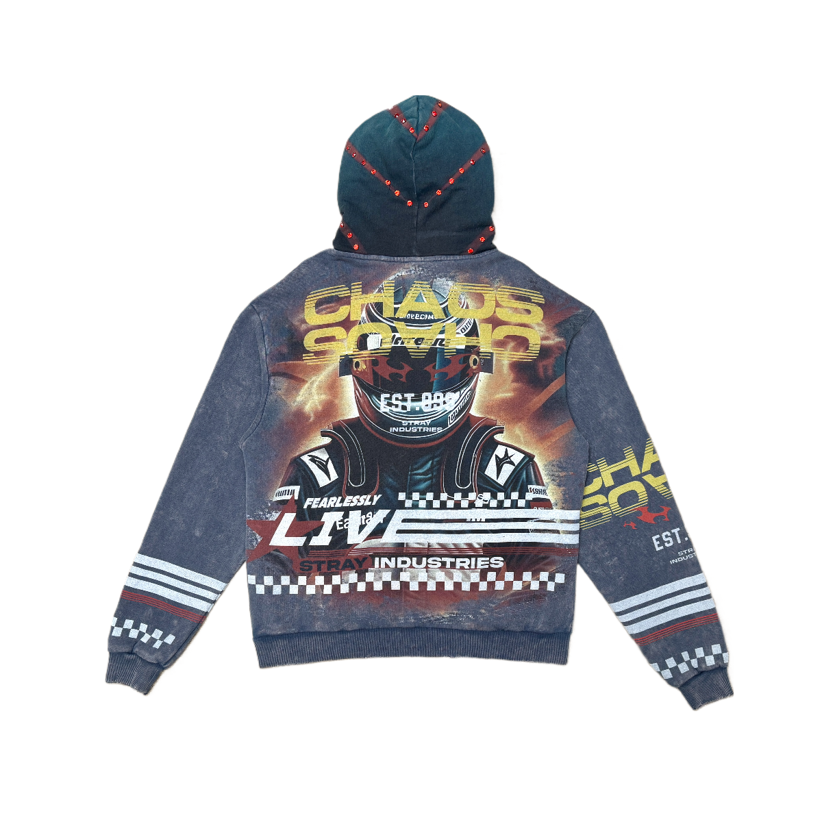 Live Fearless Zip Hoodie - Navy