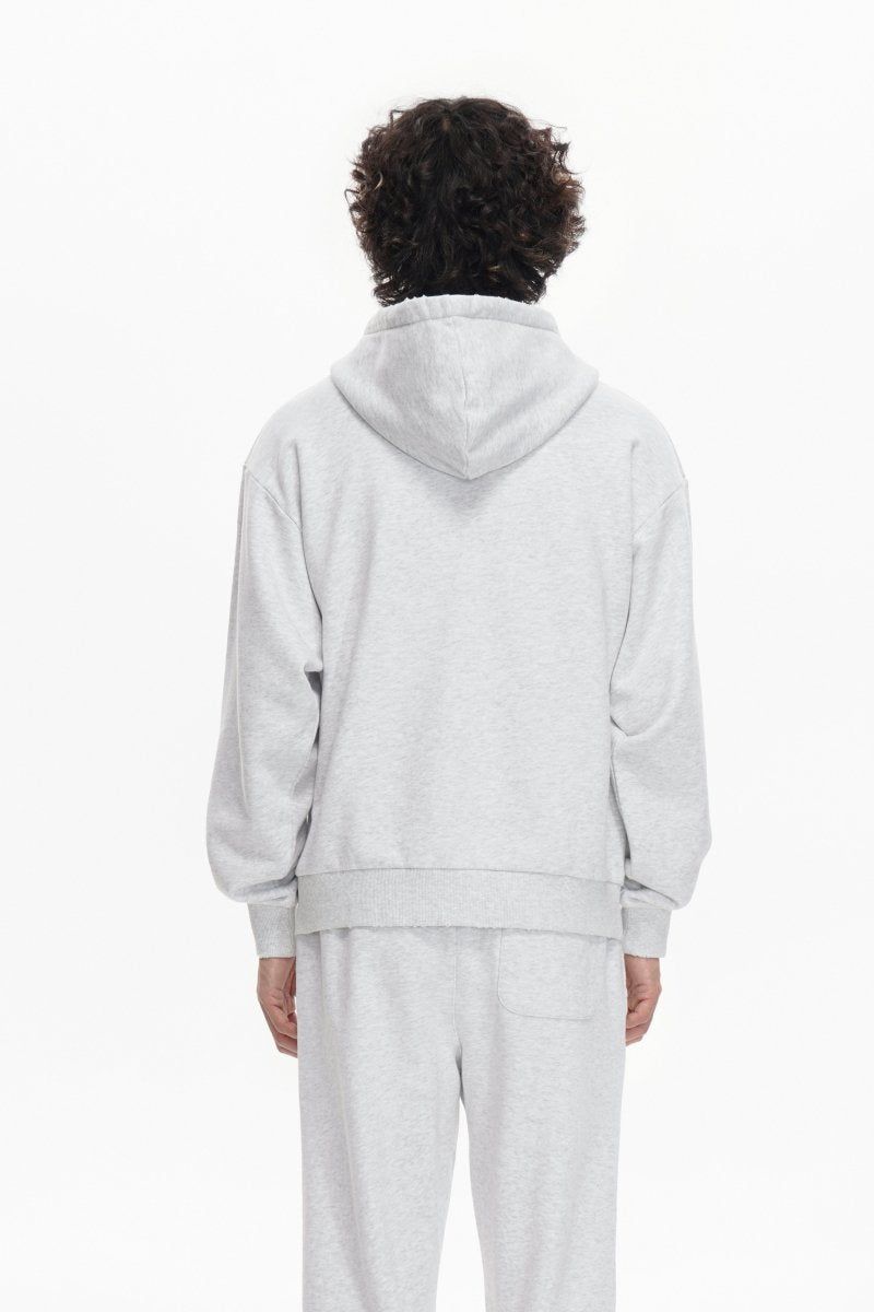 Mr. Fleece Zip Up - Light Grey