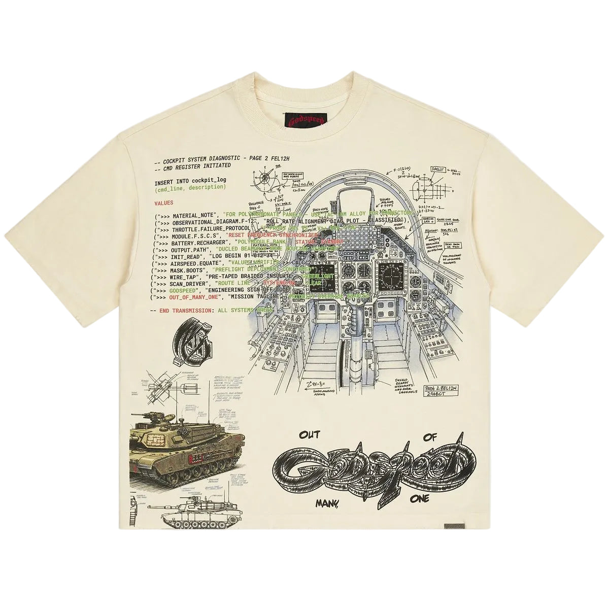 Art Of War T-shirt - Bone