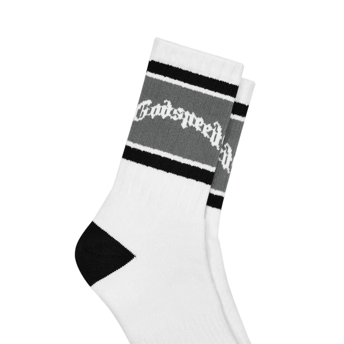 Og Logo Striped Sock - White/Grey