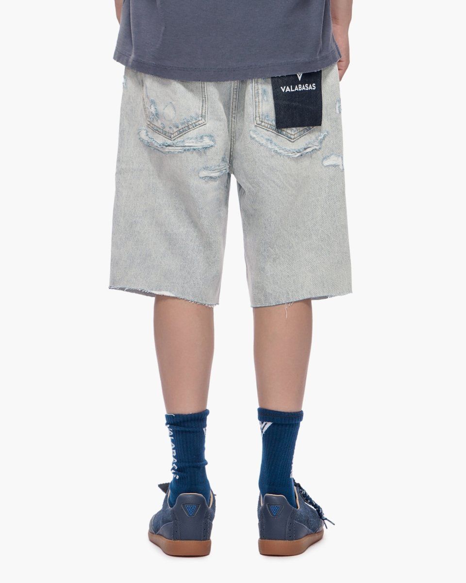 Compass Shorts - Light Blue Wash