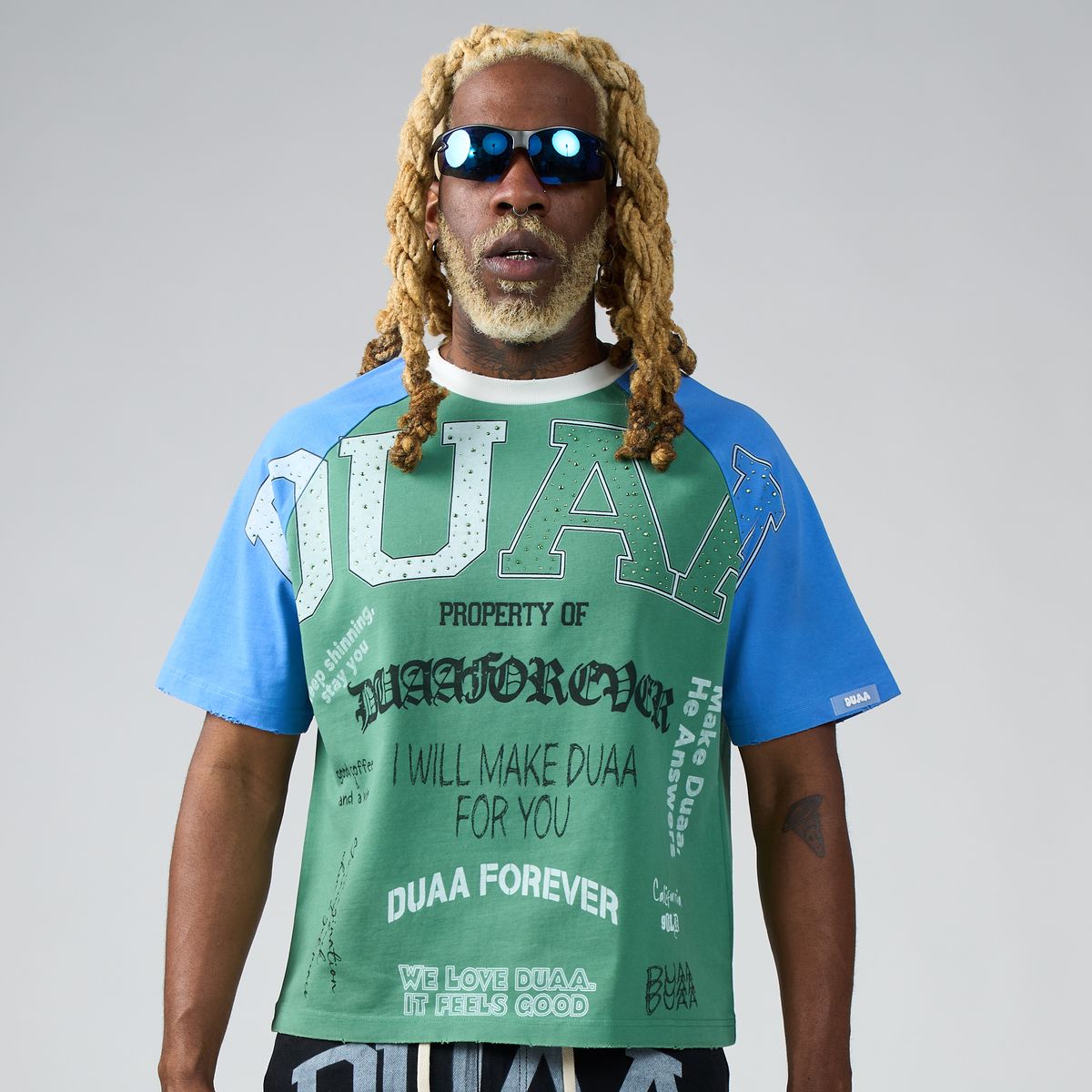 Court T-Shirt - Green & Blue