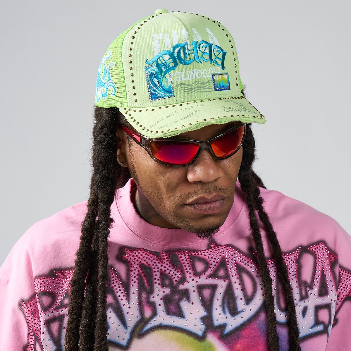 Wave Trucker Hat - Green