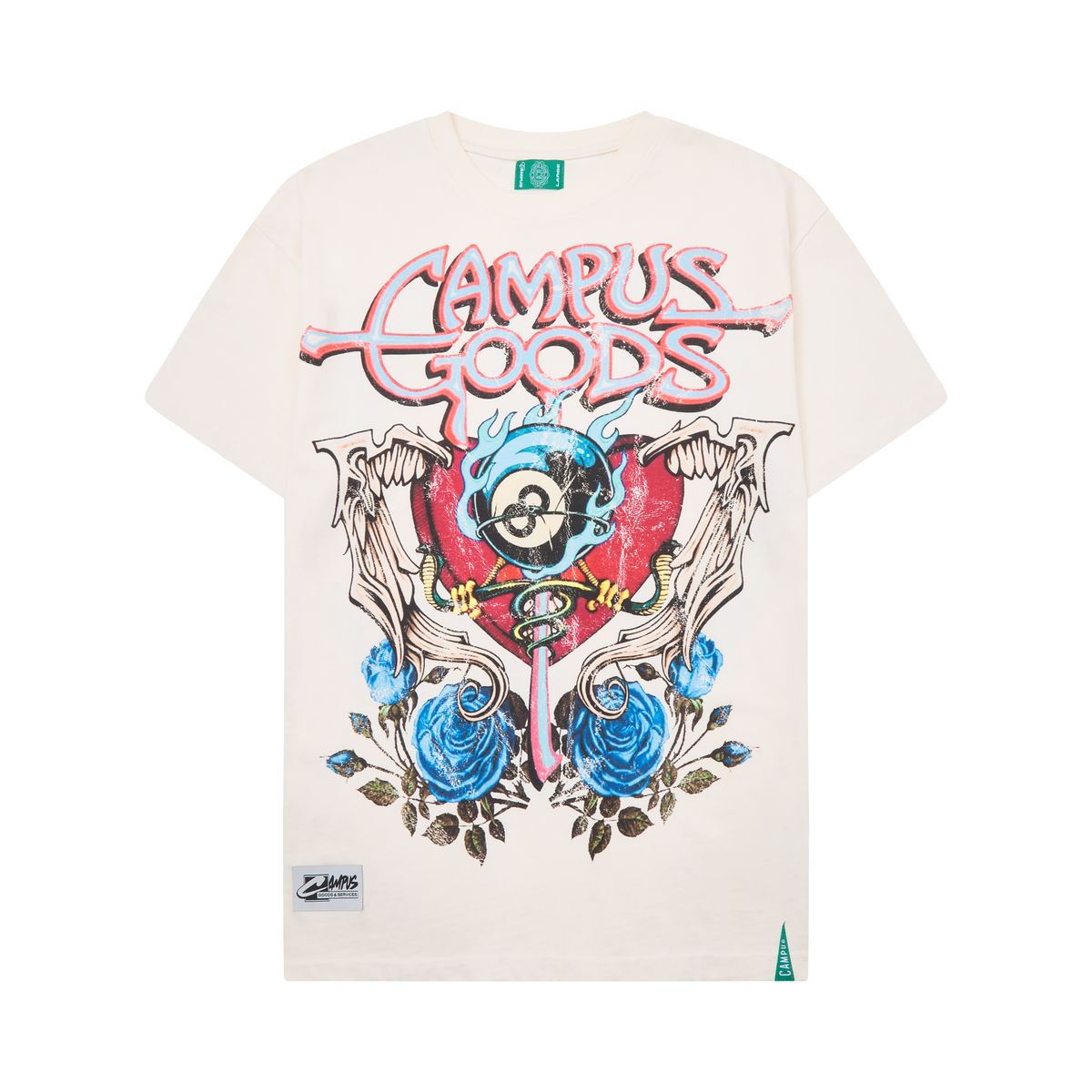 Burning Heart T-Shirt - Cream
