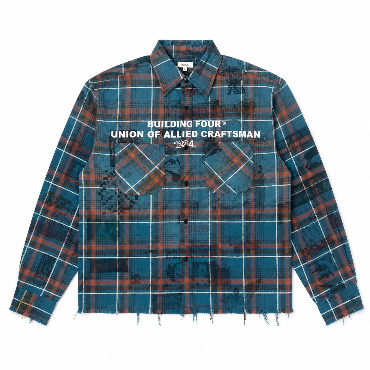 Slab LS Woven - Blue Plaid