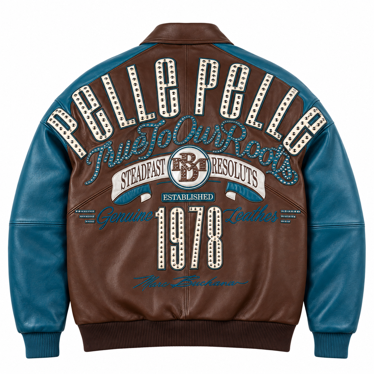 True To Our Roots Jacket - Brown / Teal / Ivory