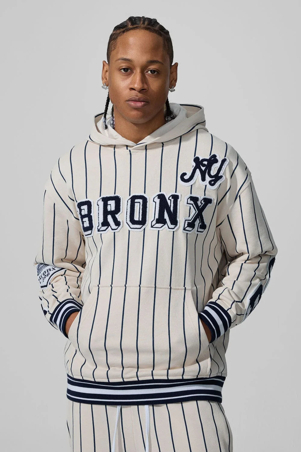 BX VARSITY HOODIE - CREAM