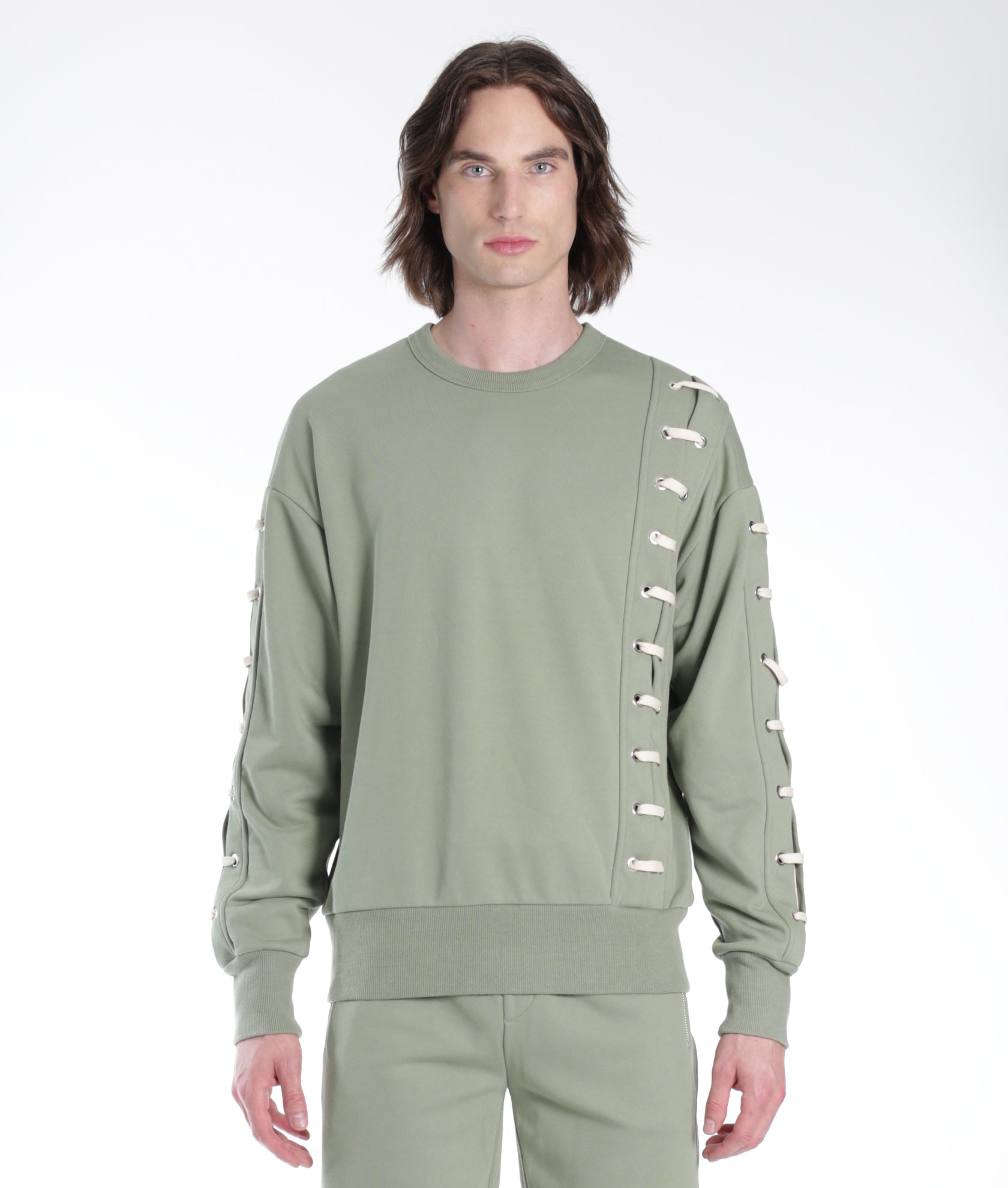 CREW SWEATSHIRT IN ASPEN LACE
