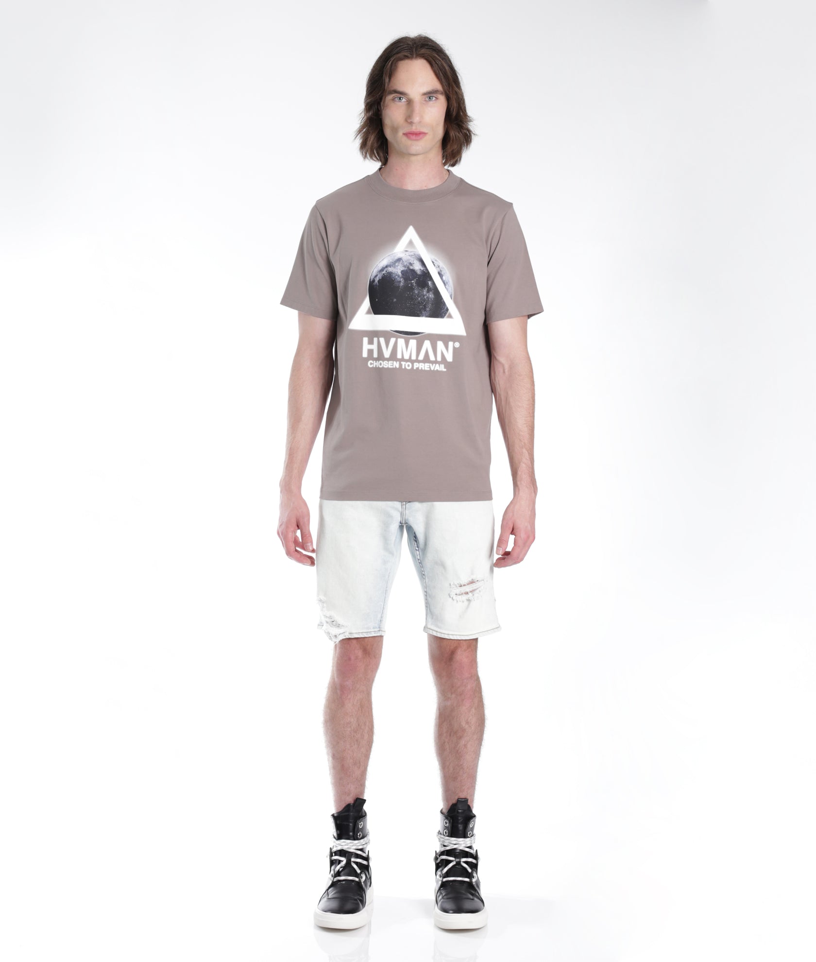 MERO SLIM SHORT w/WHITE BELT IN ZEPHYR