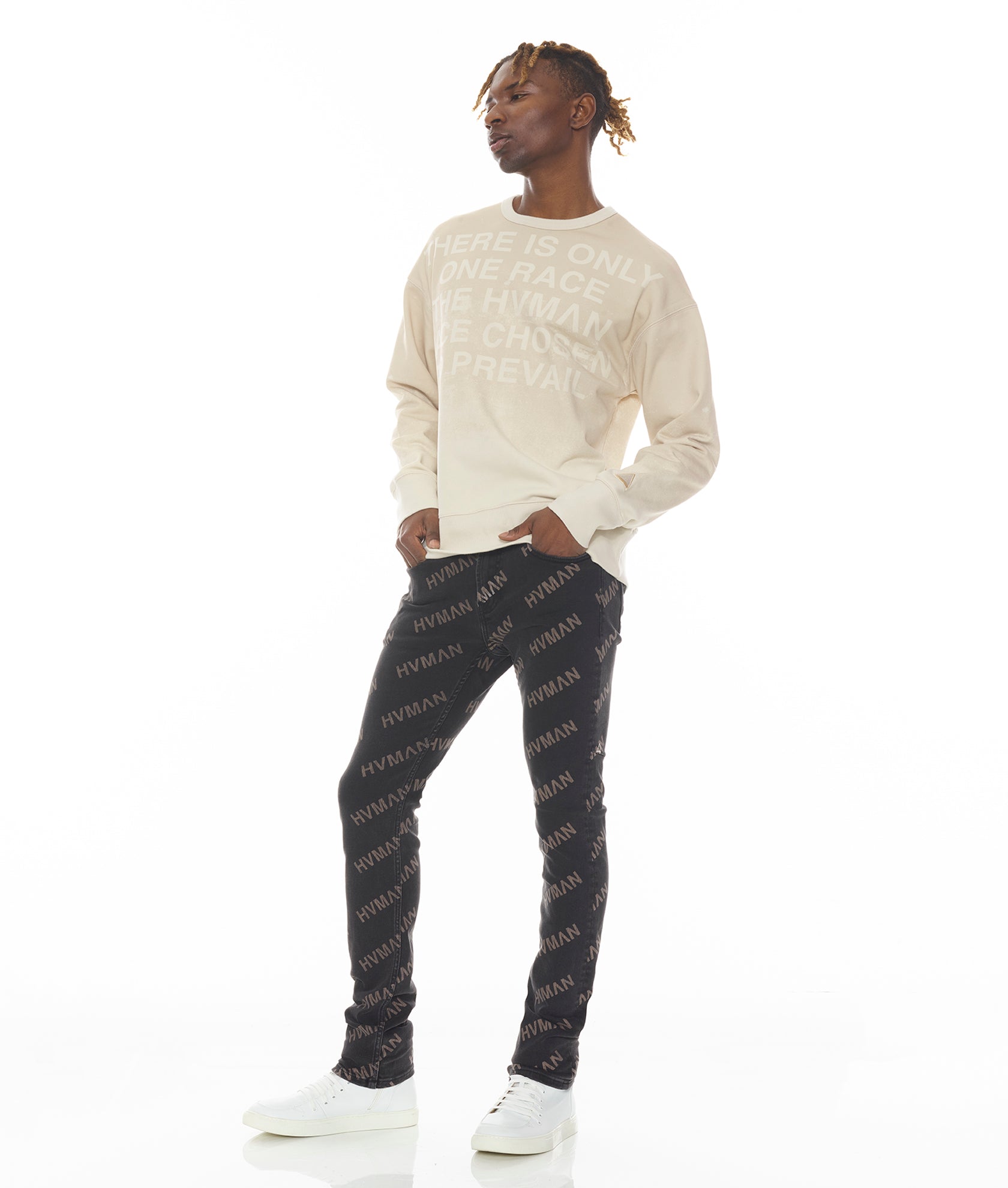 CREW SWEATSHIRT IN CREAM