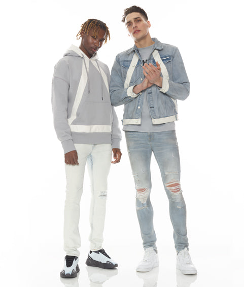 PULLOVER SWEATSHIRT IN GHOST GREY