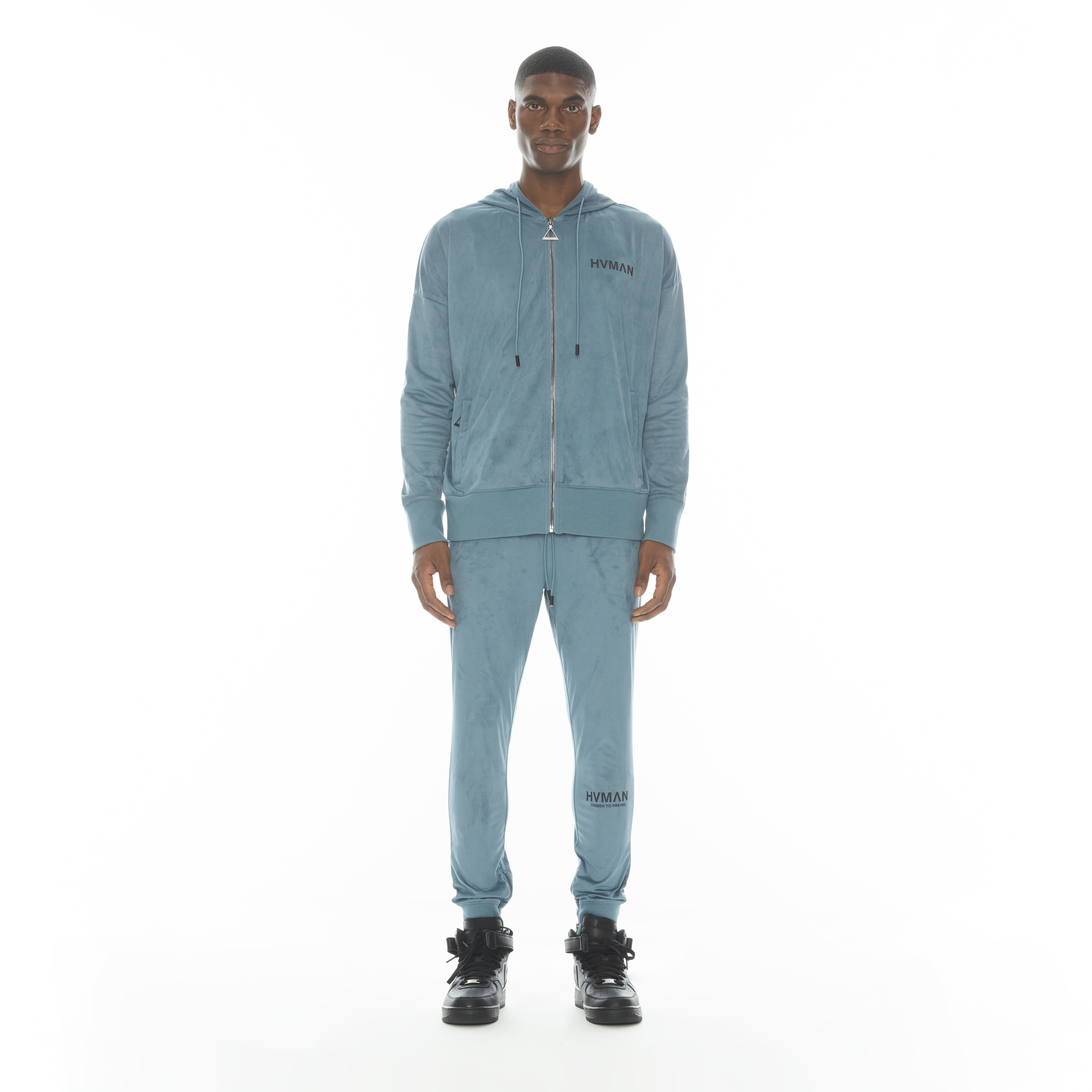 MICROFIBER HOODIE IN DUSK BLUE