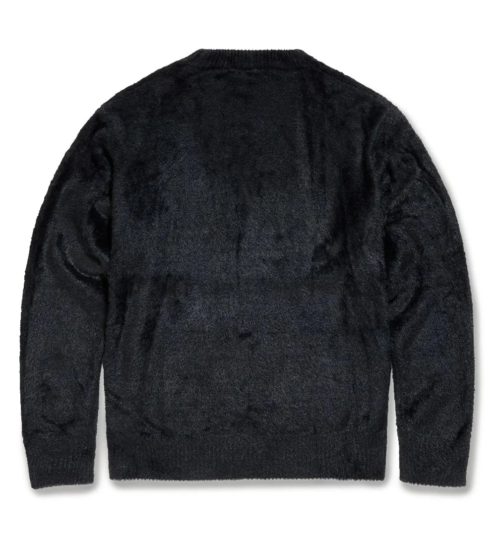 See You In Paradise Plush Crewneck Sweater - Black