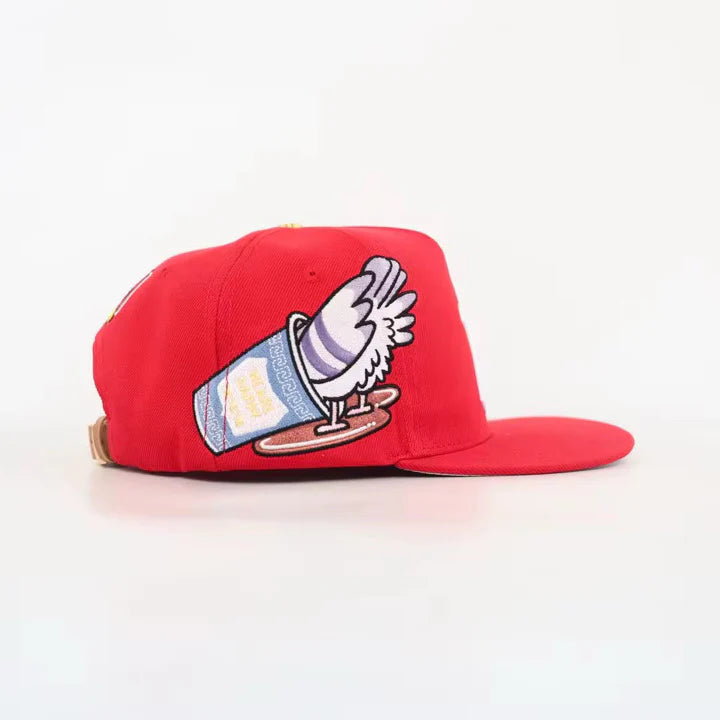 Bacon Egg and Cheese Strap Back - Red