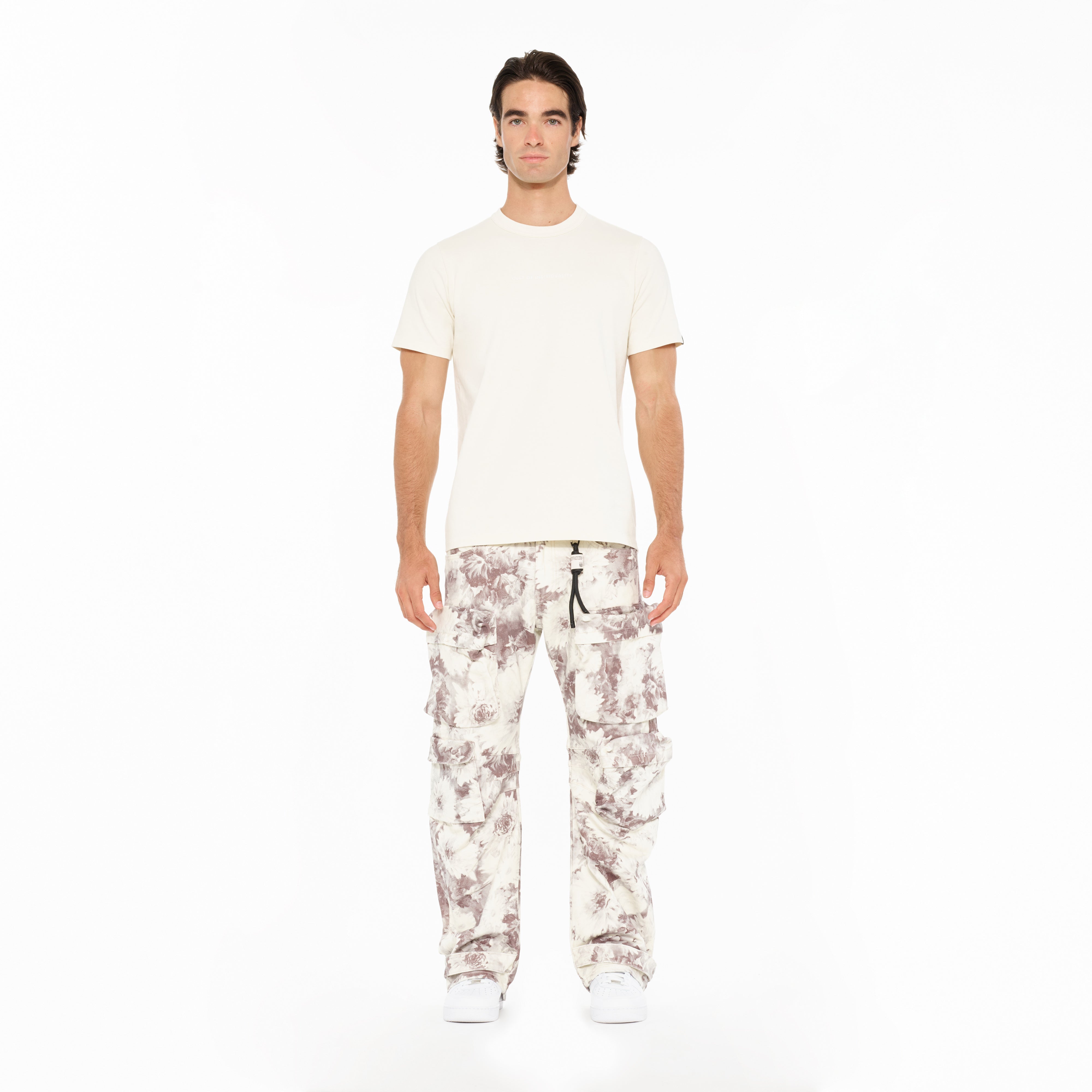 Cult's Grunge Baggy Cargo 610 Jeans in Floral Print