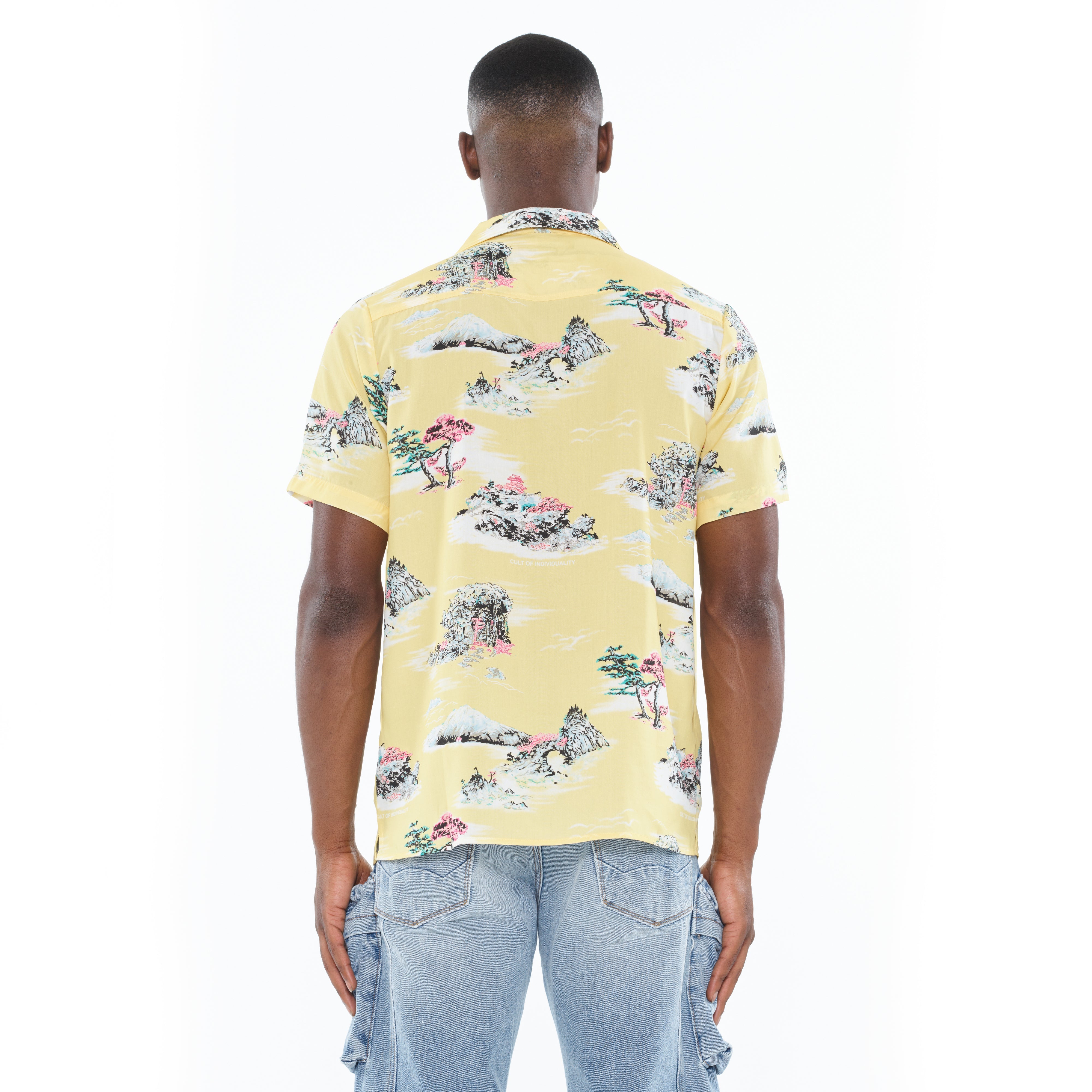 Cult's Cuban Short Sleeve Woven Shirt in Senshi