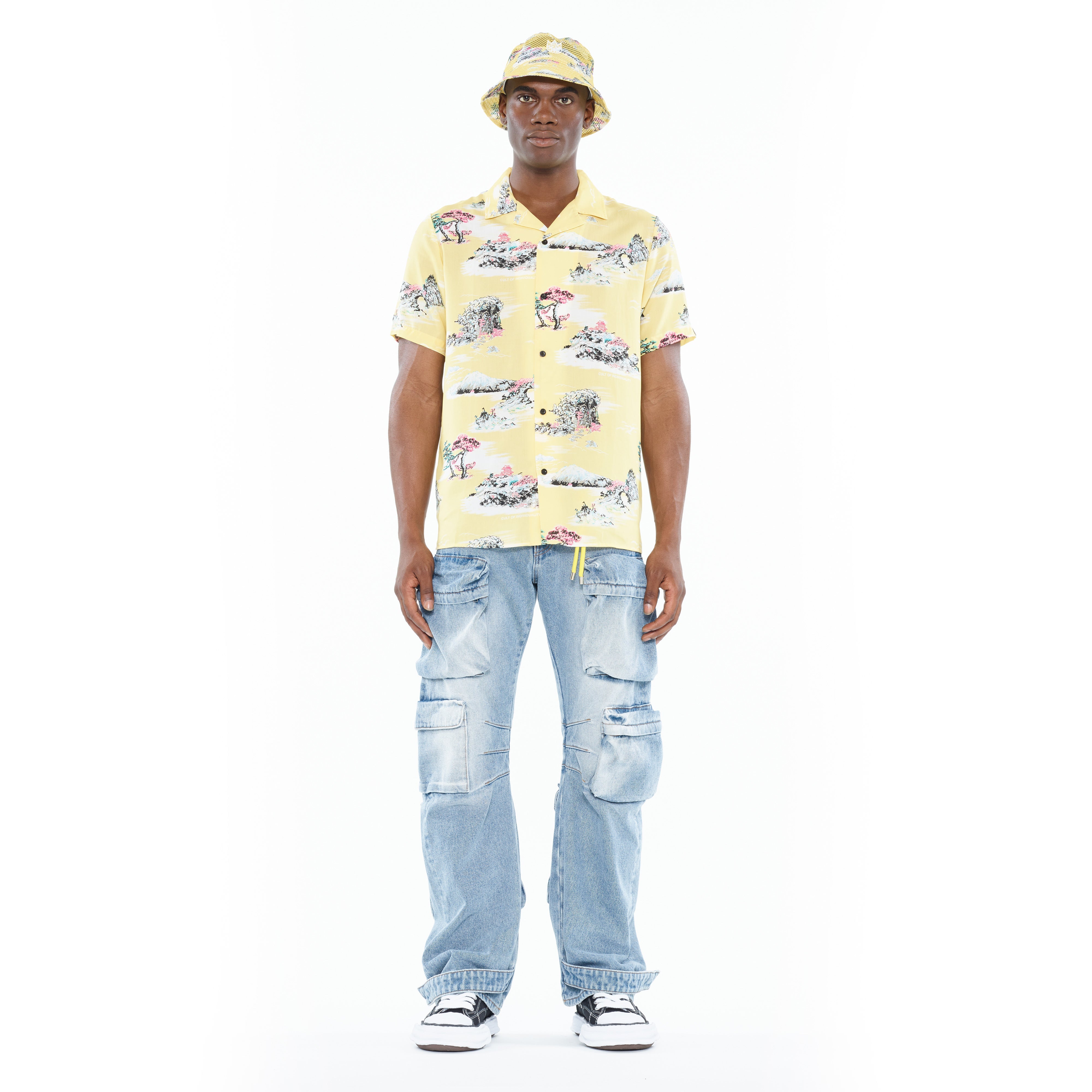 Cult's Cuban Short Sleeve Woven Shirt in Senshi