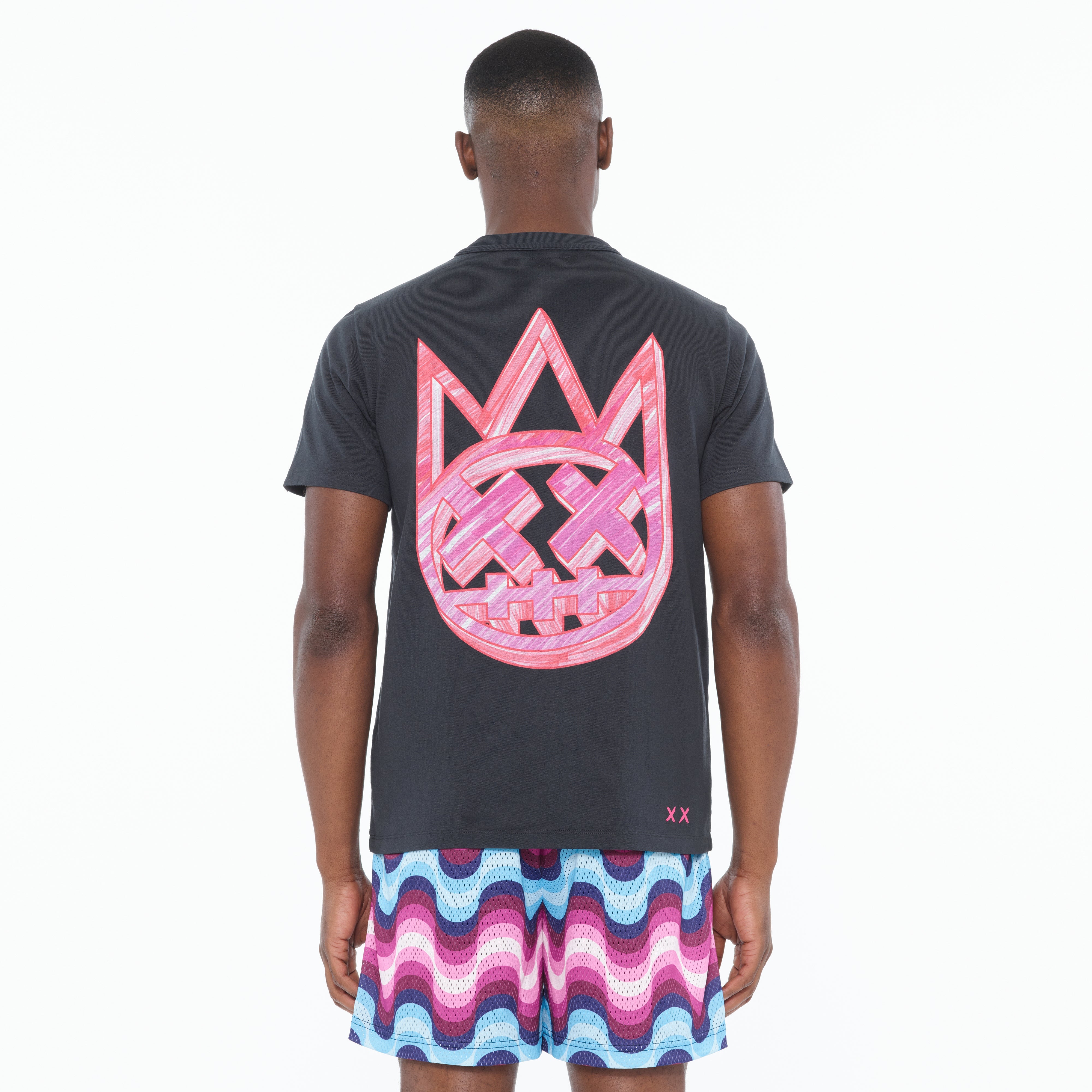 Cult's Heavyweight Short Sleeve Crew Neck Tee "Marker Logo" in Steel