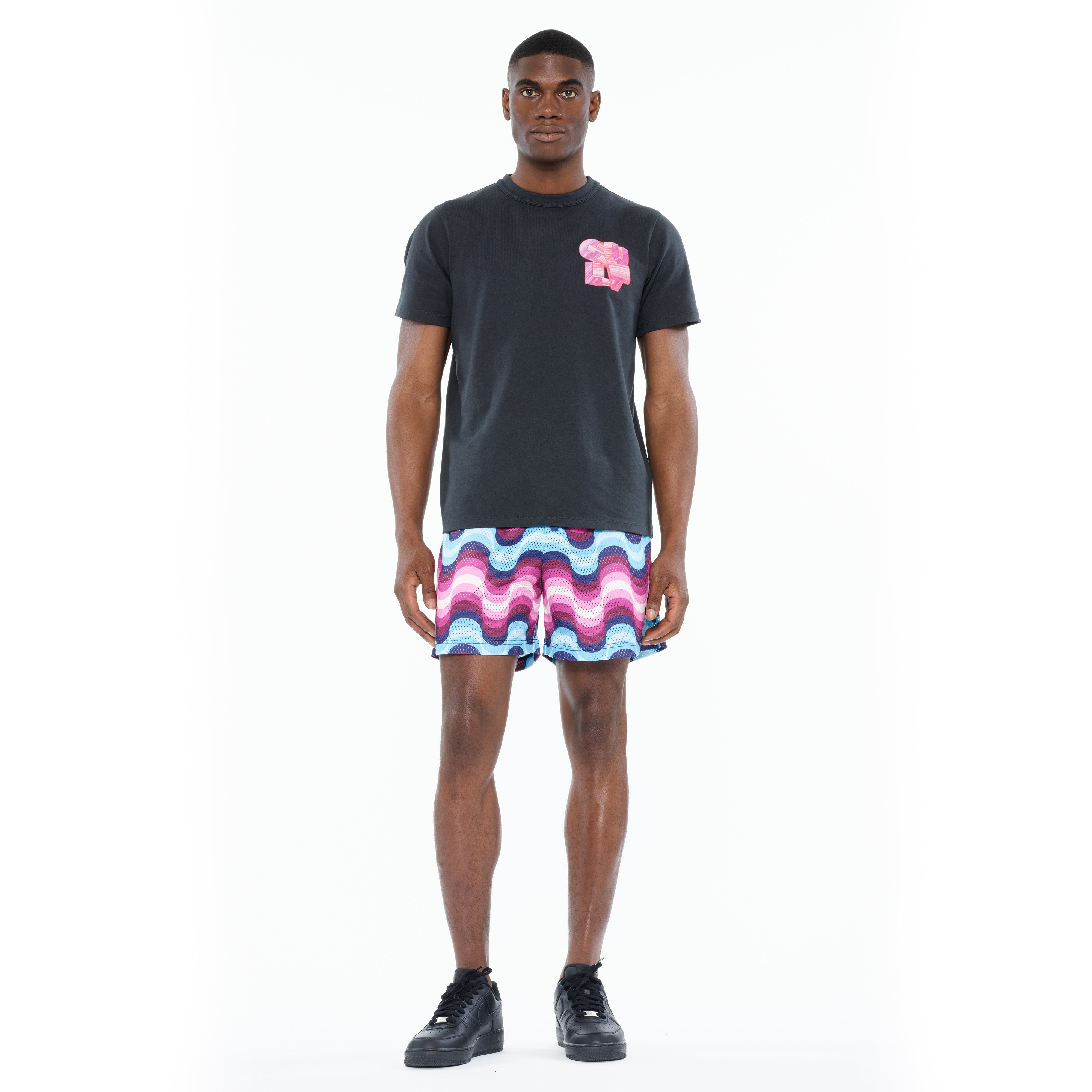 Cult's Heavyweight Short Sleeve Crew Neck Tee "Marker Logo" in Steel