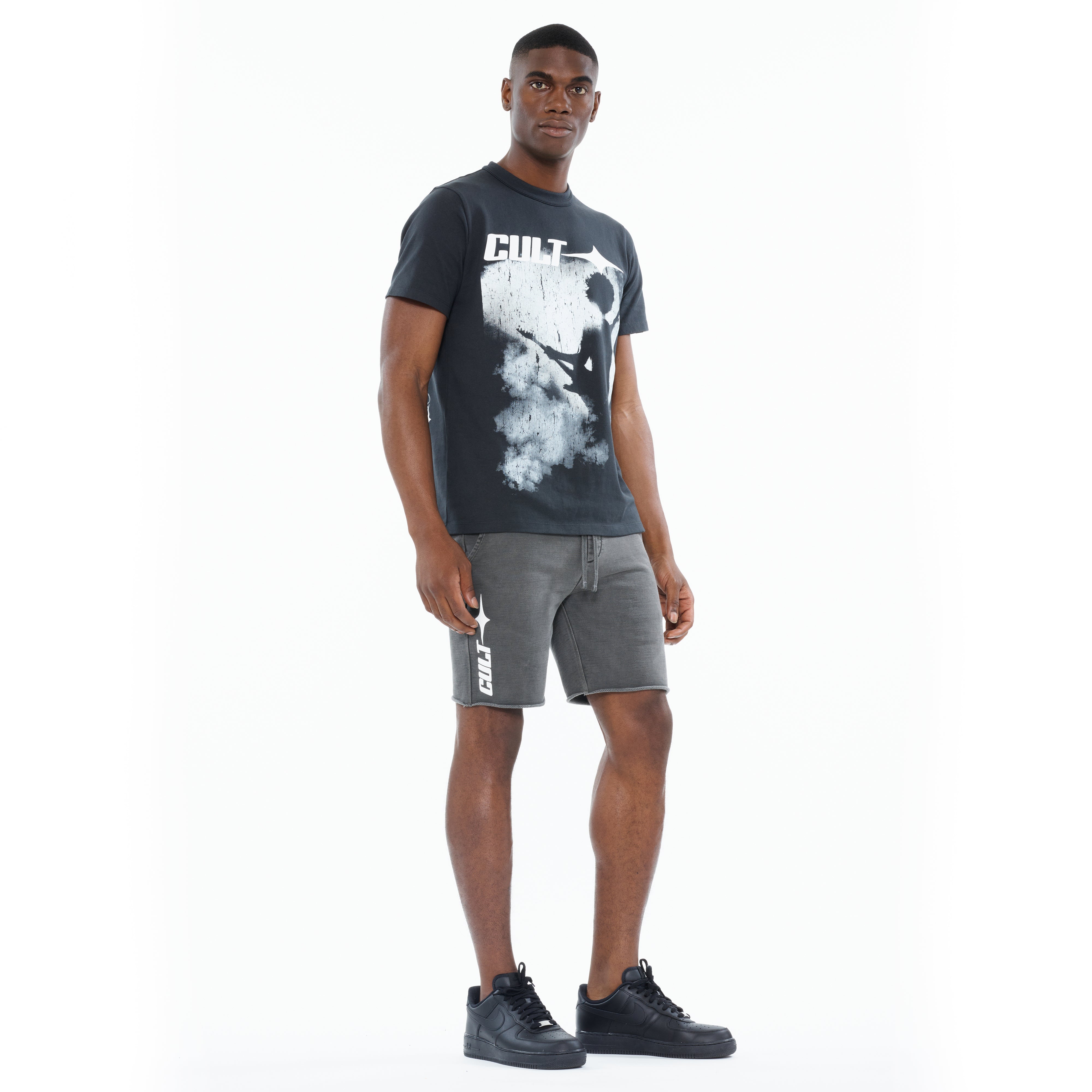 Cult's French Terry Sweatshorts in Steel