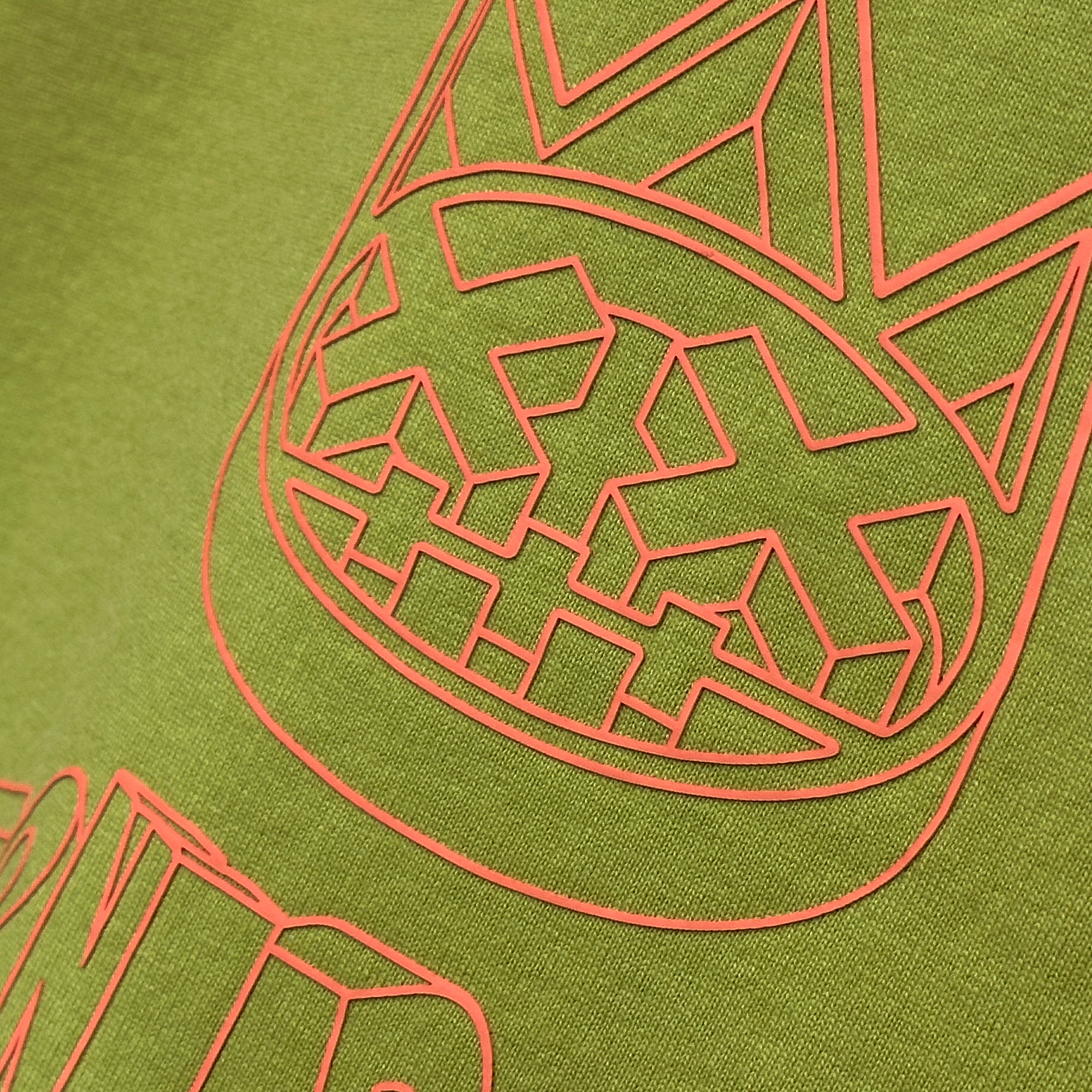 Cult's Oversized Heavyweight Boxy Fit Short Sleeve Crew Neck Tee "Cult Stacked" in Green Oasis