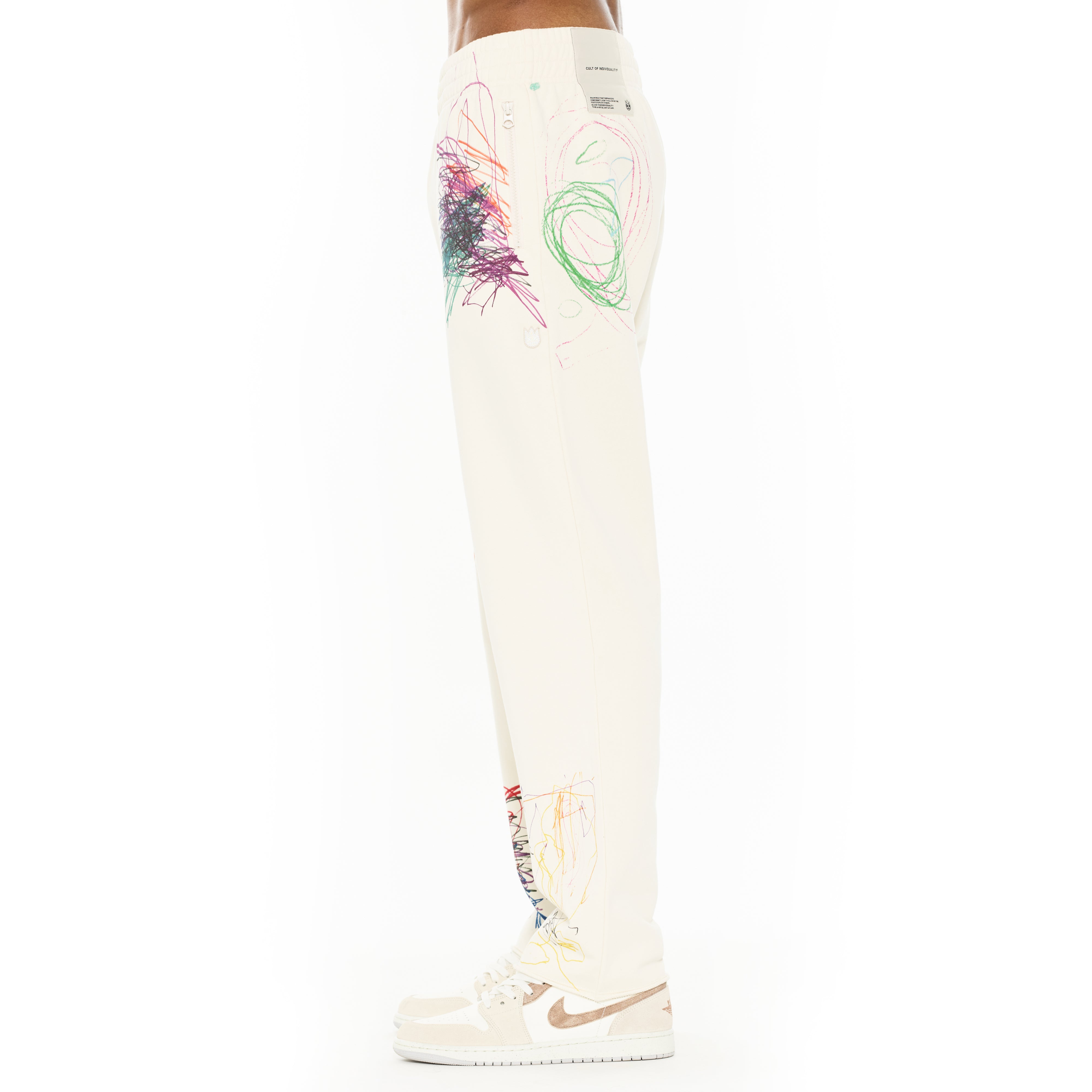 Cult's Open Hem Sweatpants in Winter White