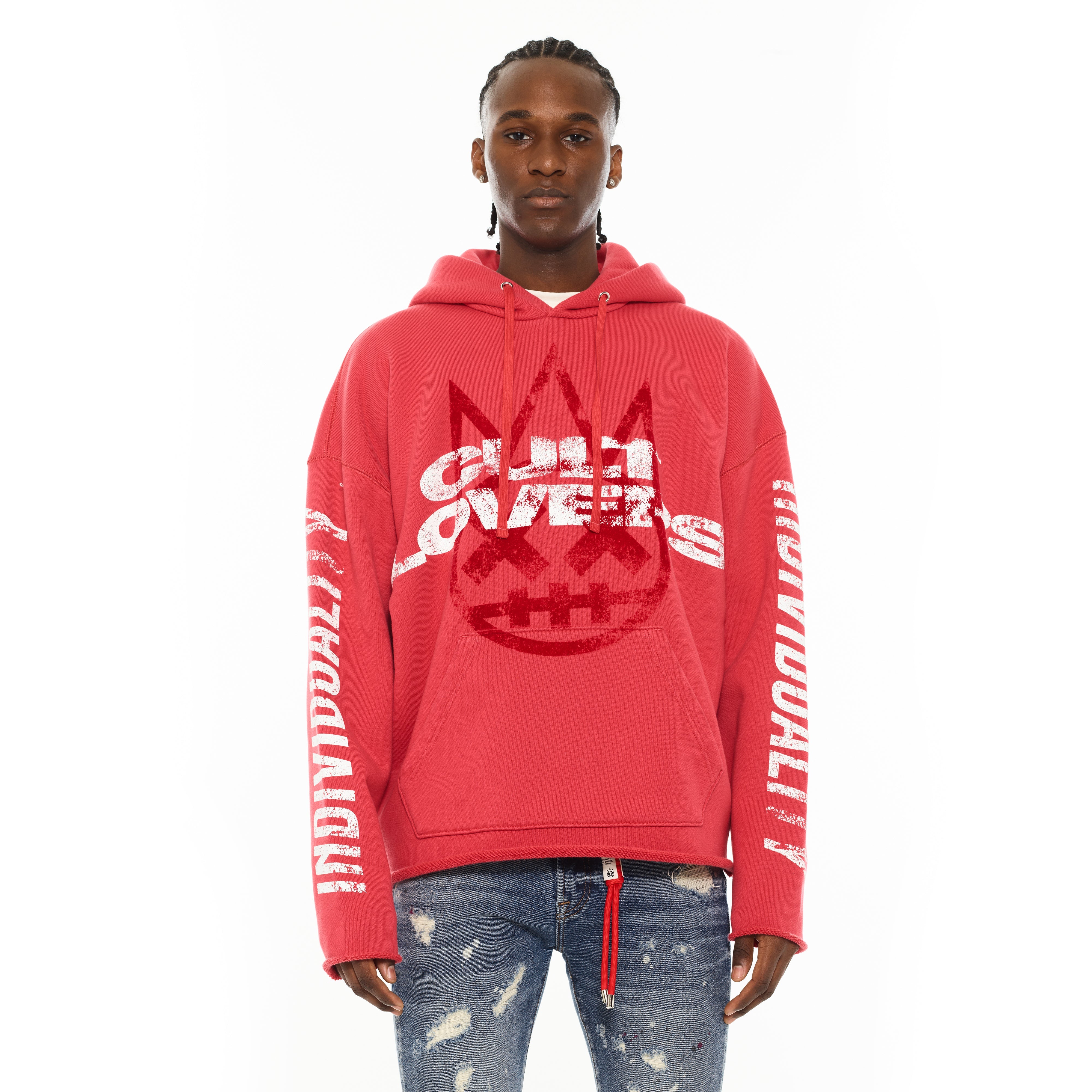 Cult's Pullover Novelty Hoody "Cult Lovers" in Rogue Red