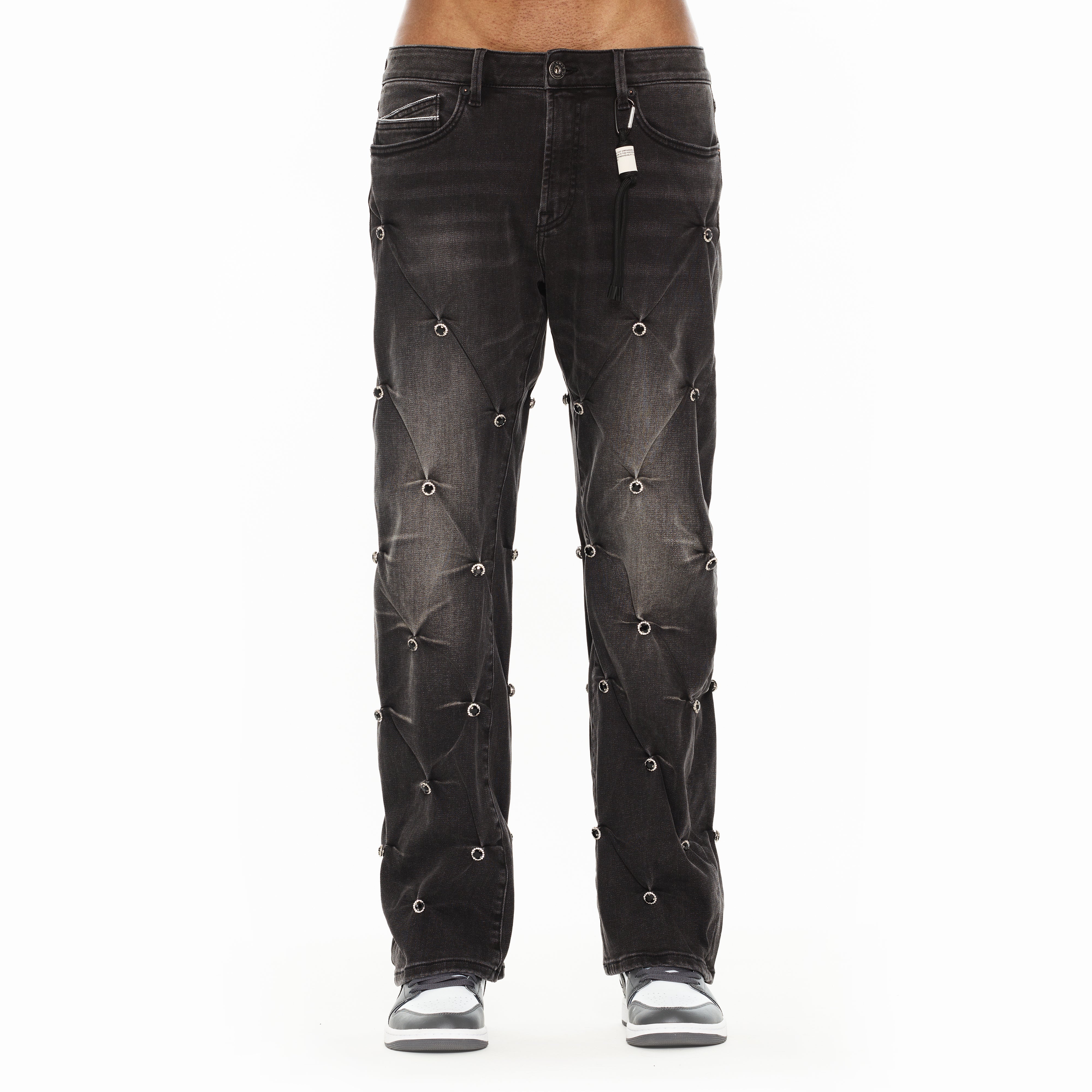 Cult x El Alfa Premium Grunge Baggy 607 Jeans in Darts