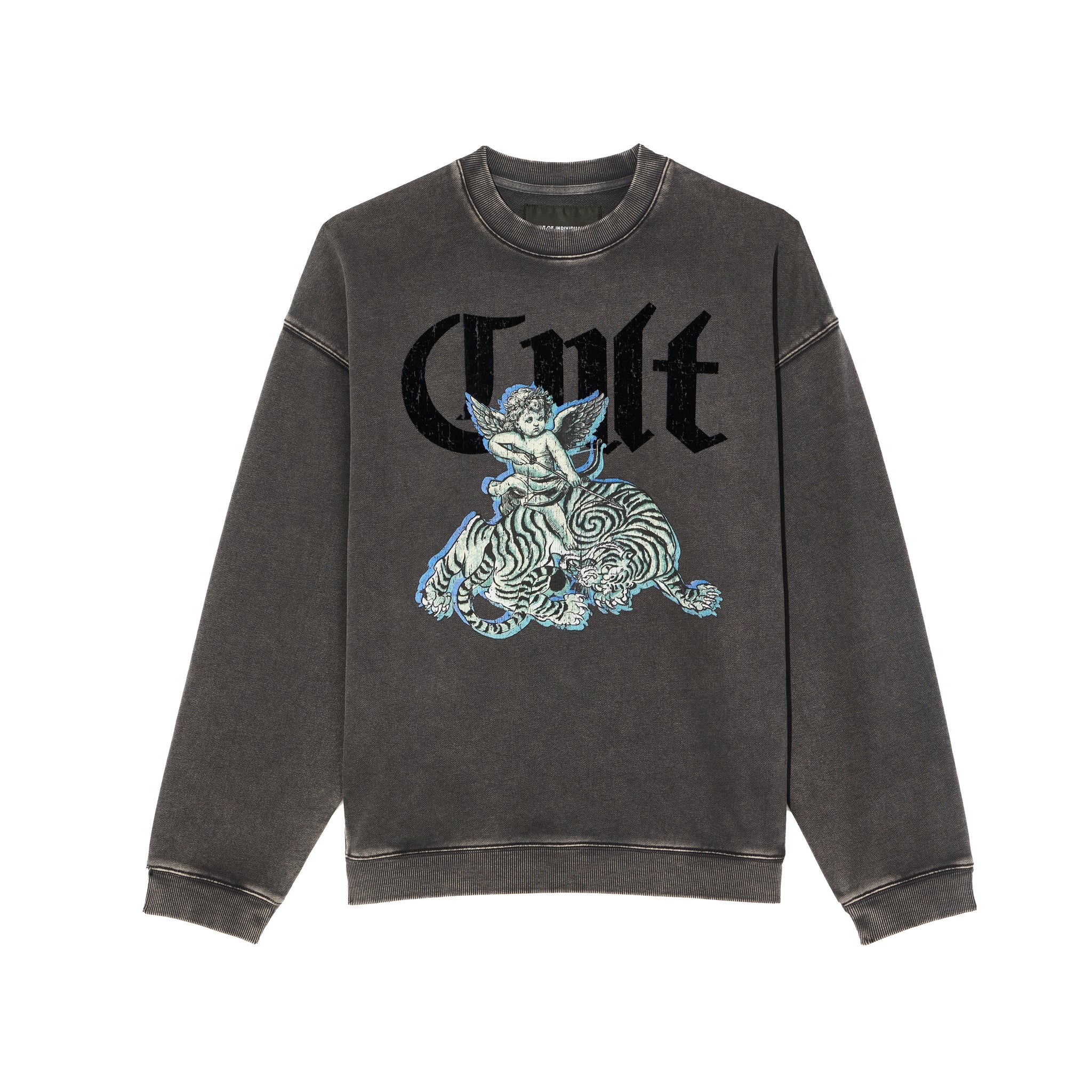 CREW NOVELTY SWEATSHIRT - VINTAGE CHARCOAL