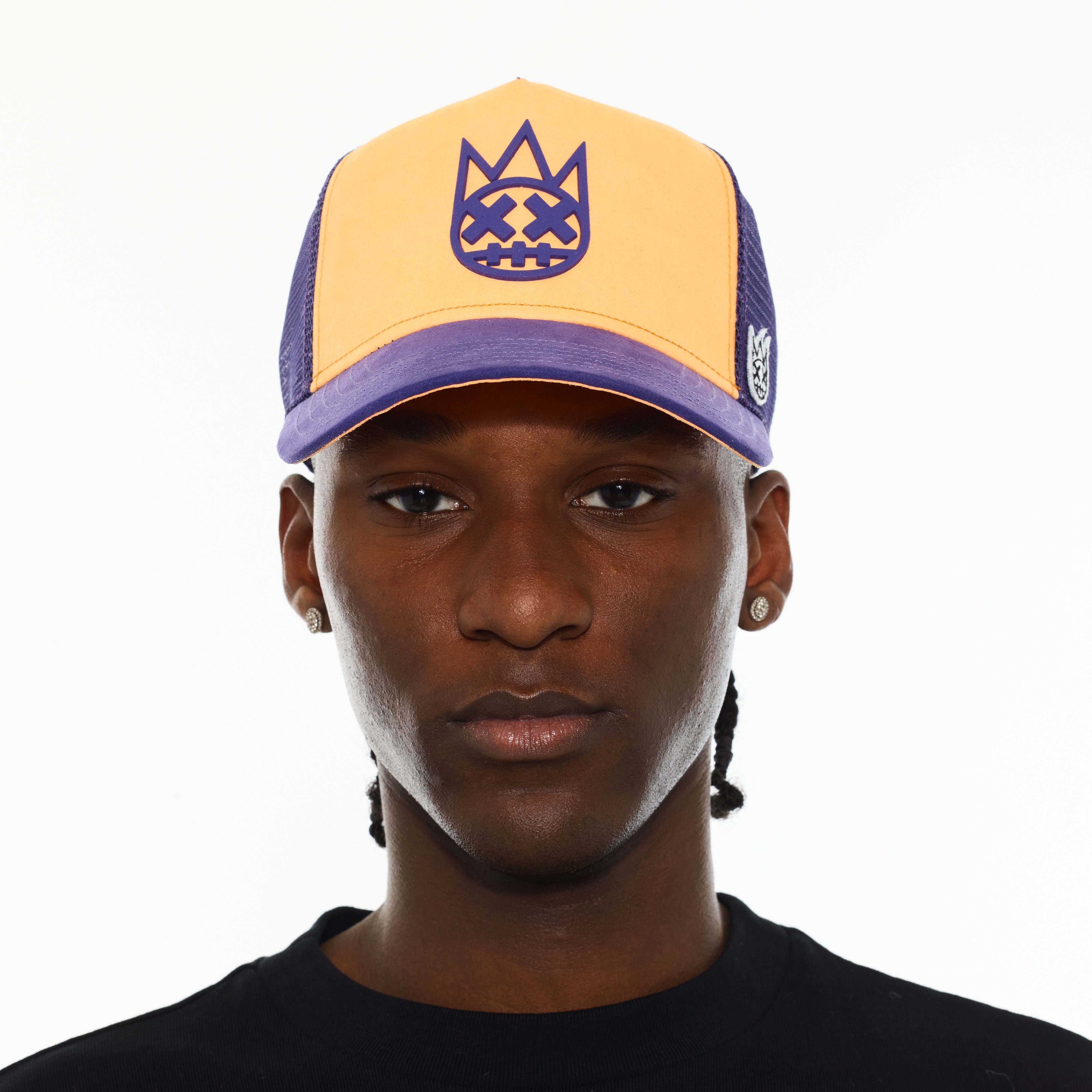 Cult's Logo Mesh Back Trucker Hat "Shimuchan" in Neon Orange