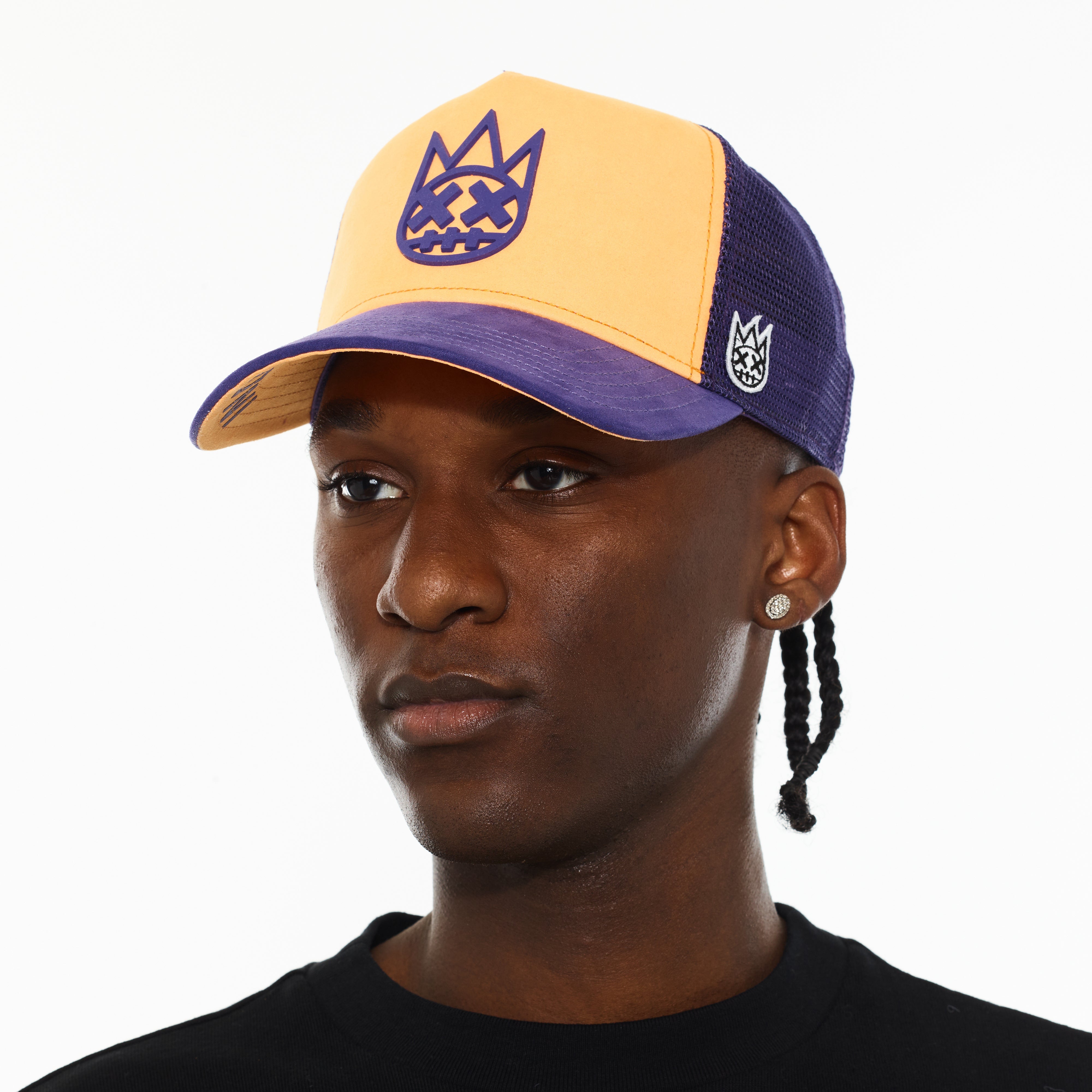 Cult's Logo Mesh Back Trucker Hat "Shimuchan" in Neon Orange