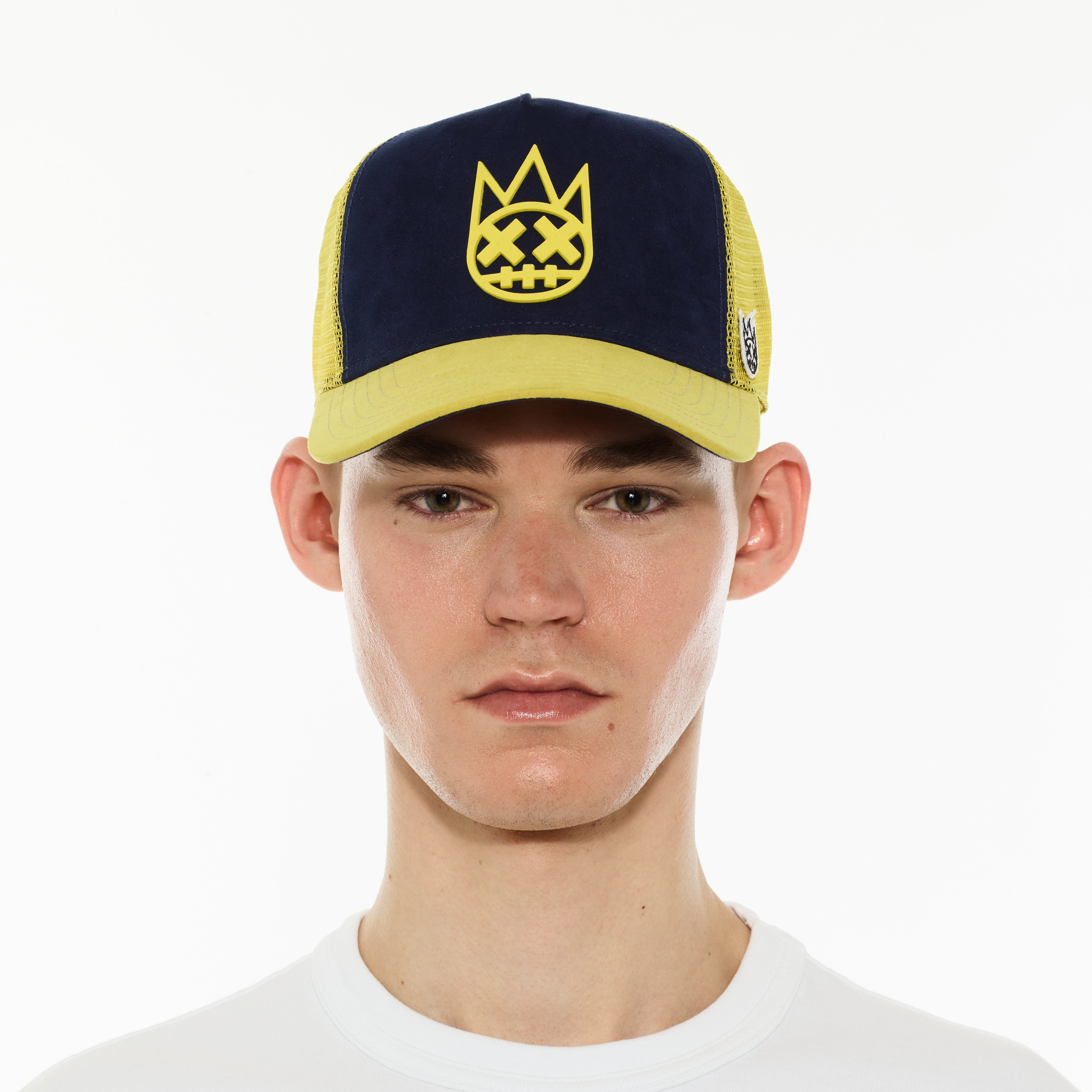 Cult's Logo Mesh Back Trucker Hat "Shimuchan" in Midnight Blue