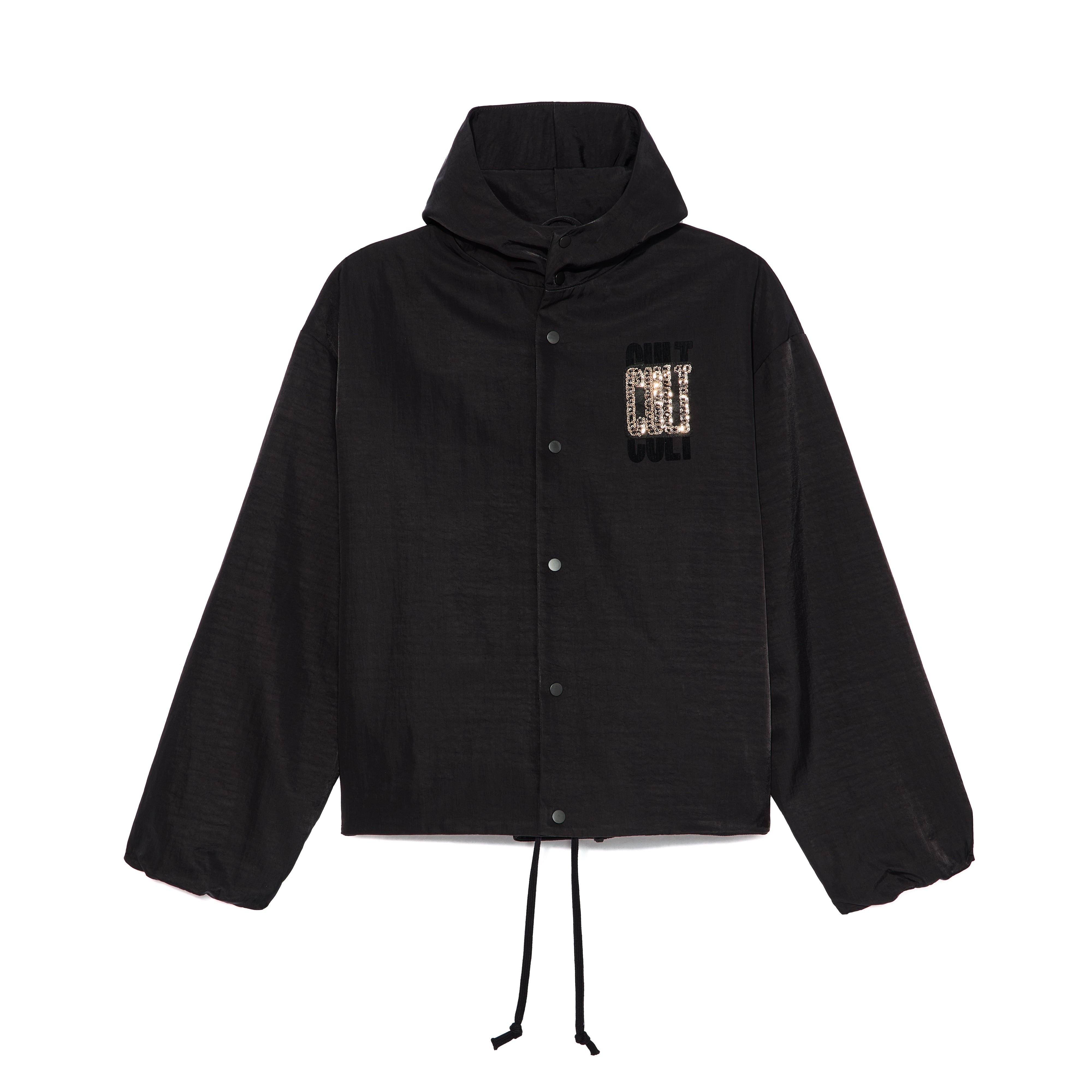 Coaches Jacket - Black Nylon