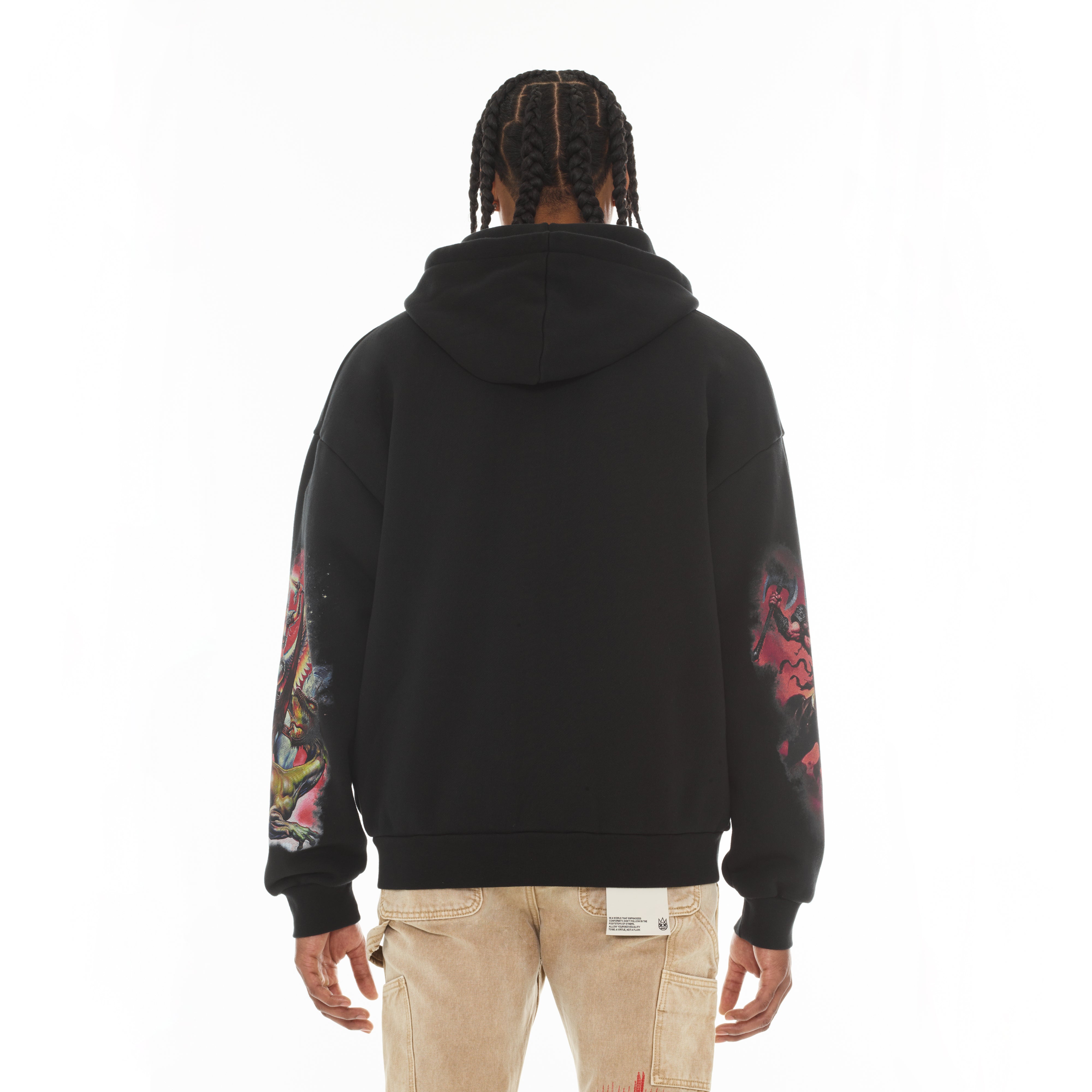 Cult's Zip Novelty Hoody "Horseman" in Black