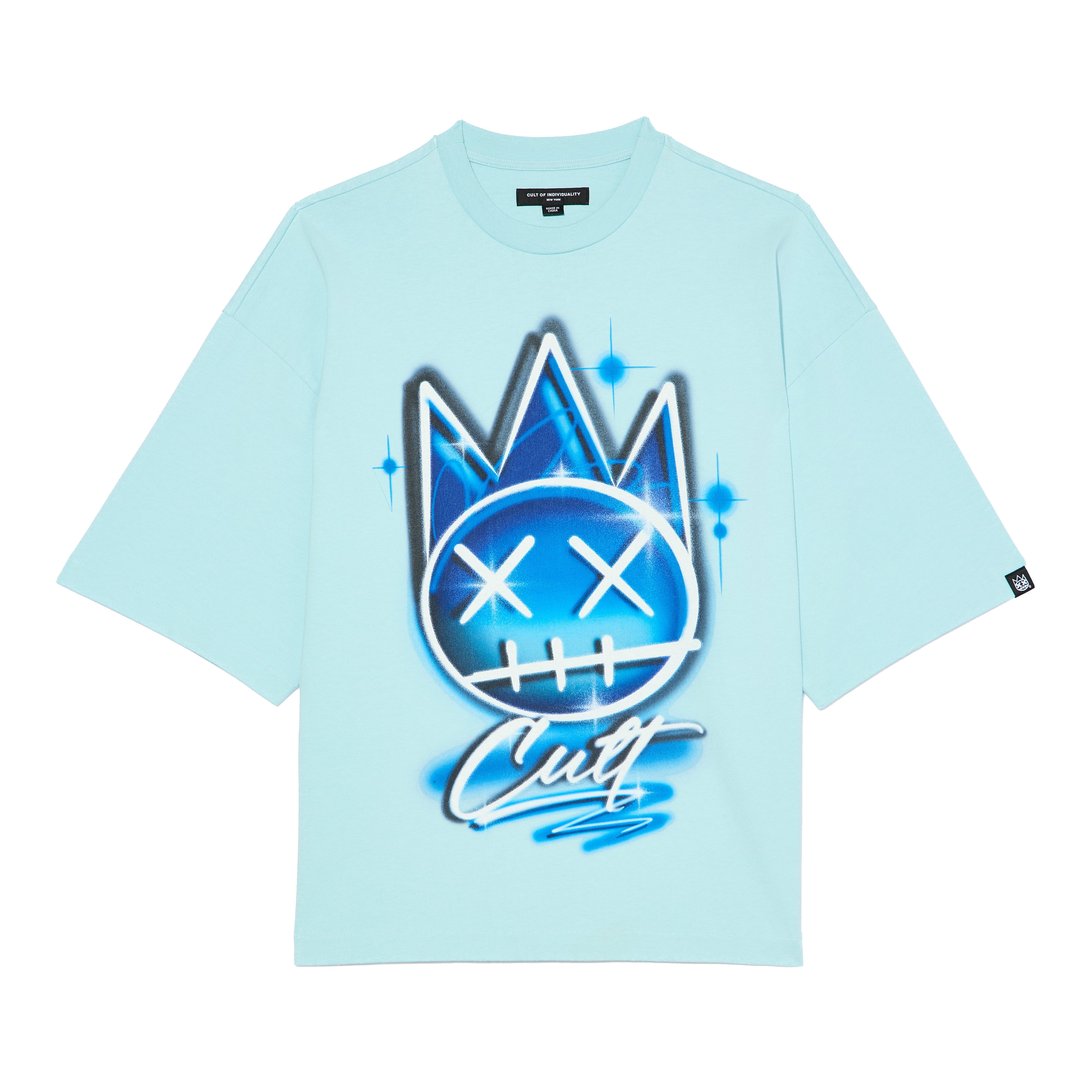 Airbrush T-Shirt - Blue Glow