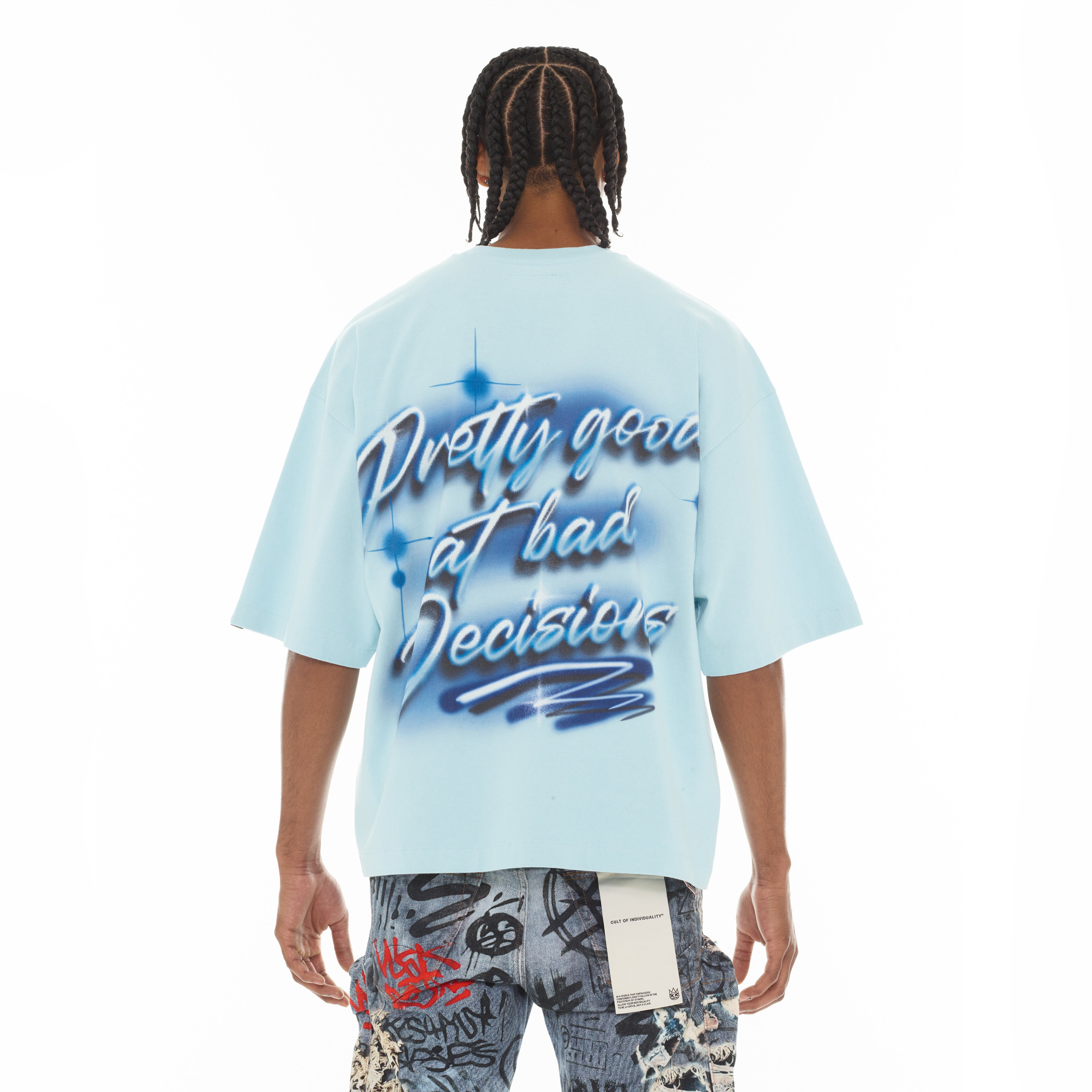 Airbrush T-Shirt - Blue Glow