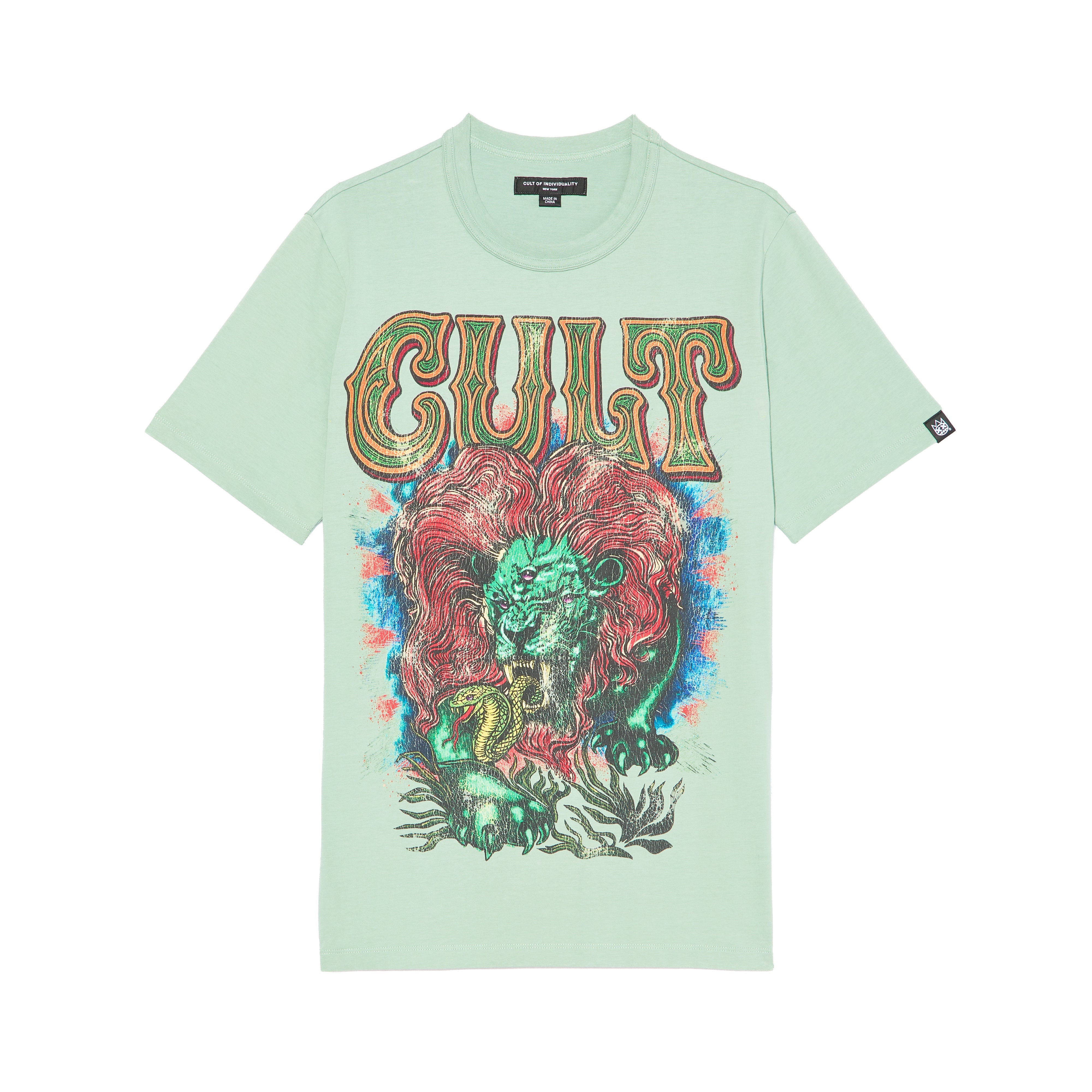Lion T-Shirt - Granite Green