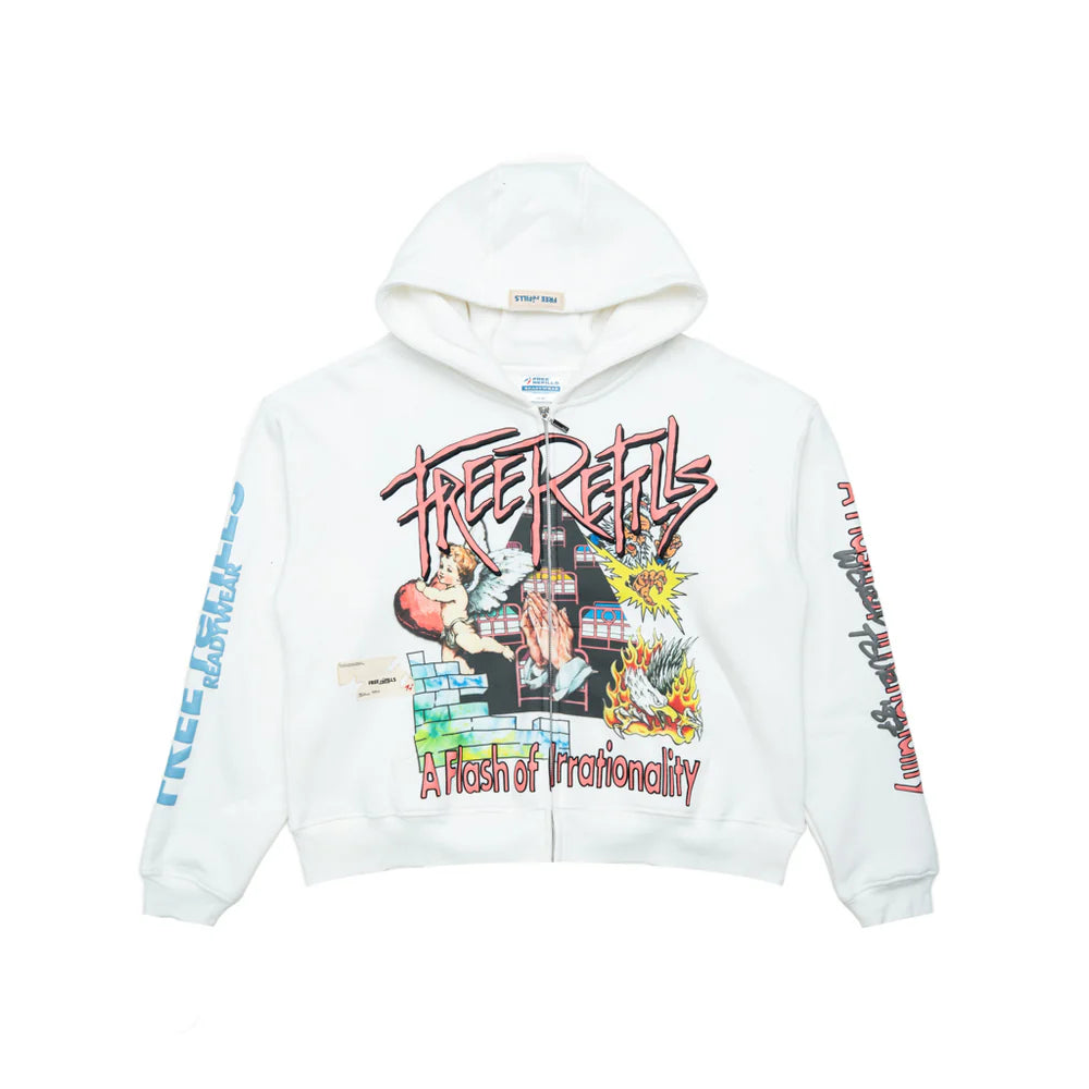 Floyd Zip Up Hoodie - Cream