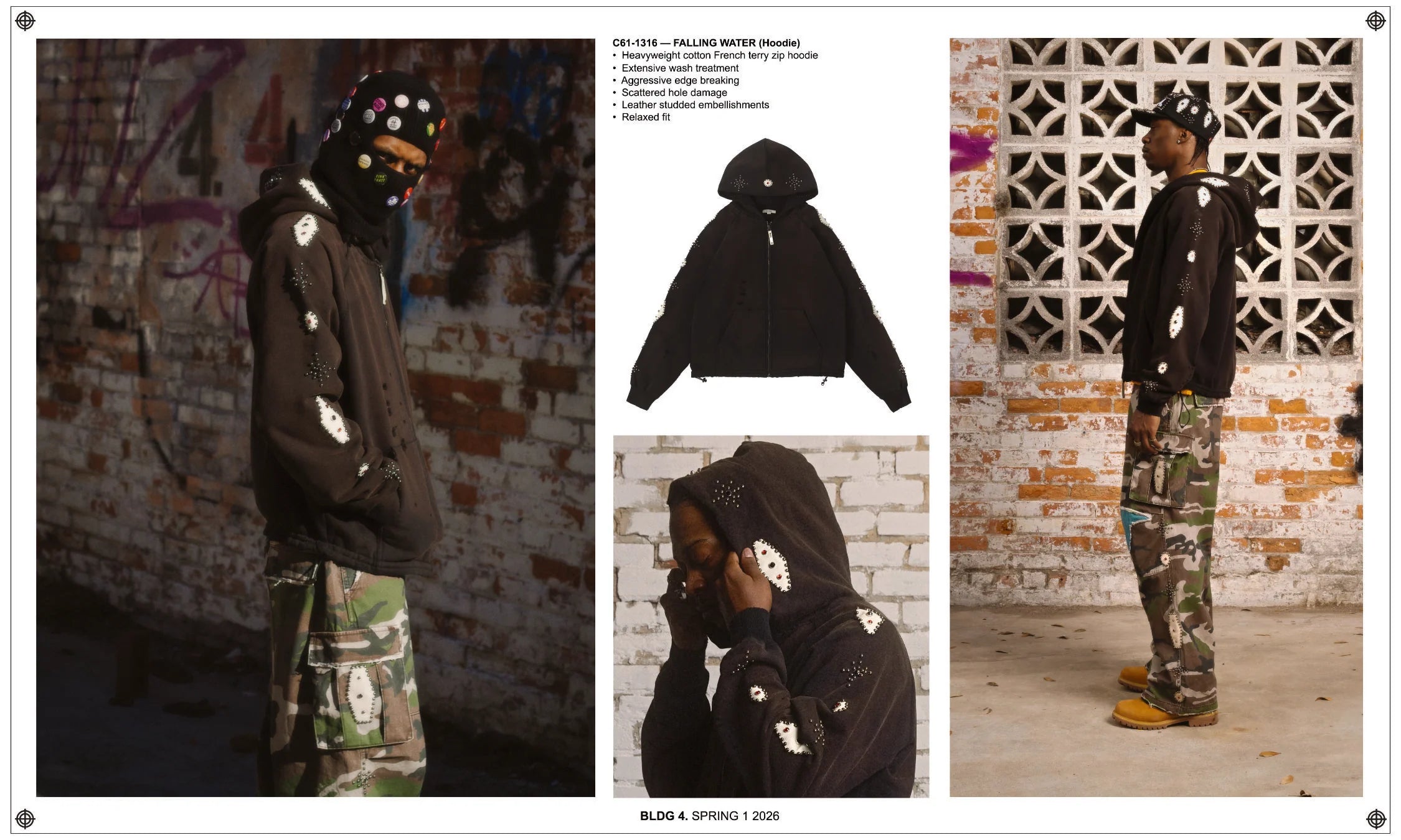 Falling Water Hoodie - Black