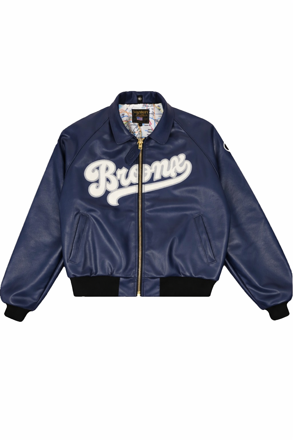 Fly Geenuis X Vanson Bronx Bomber Jacket - Navy