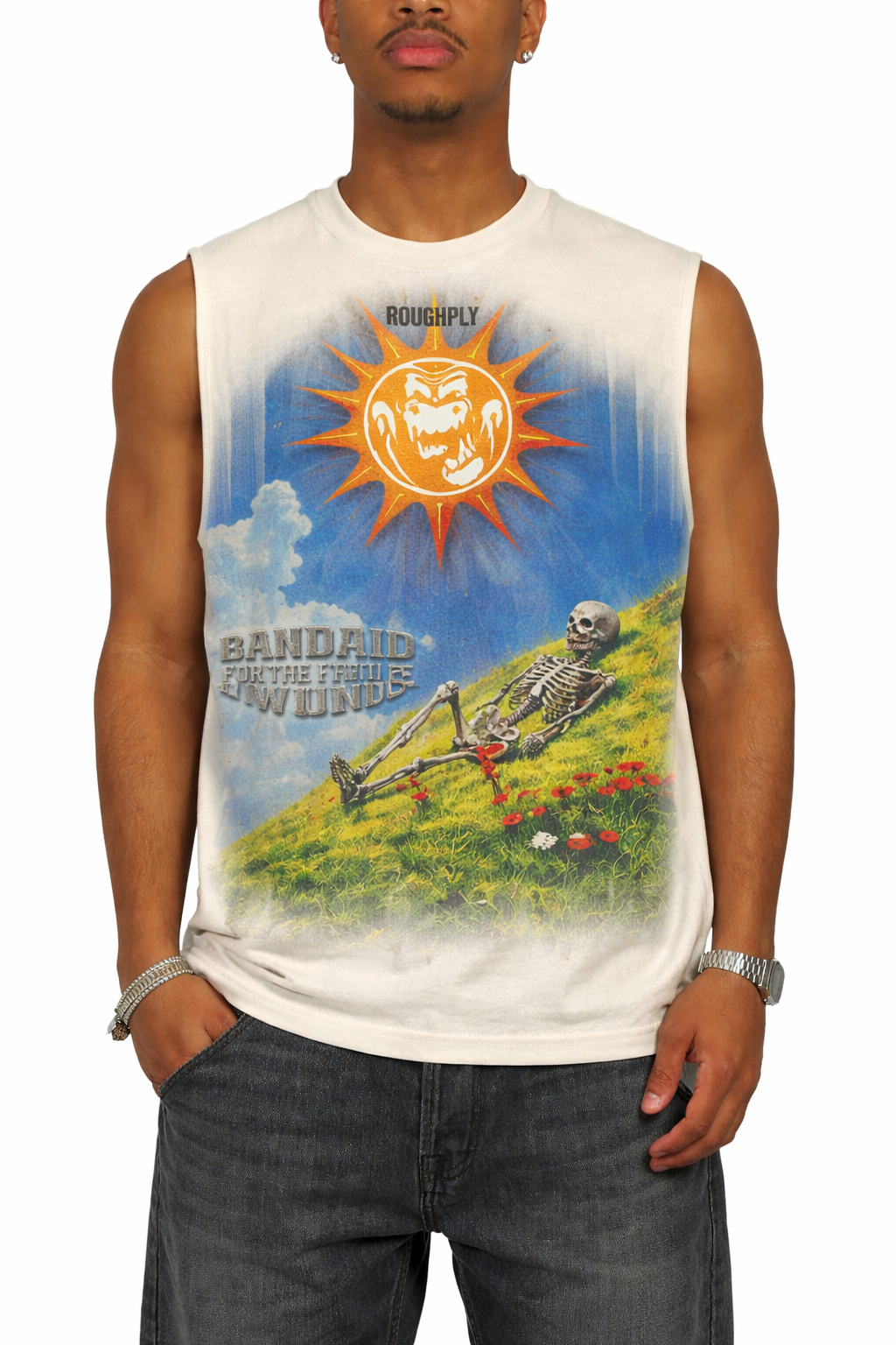 Sunkiss Sleeveless Shirt - Off White