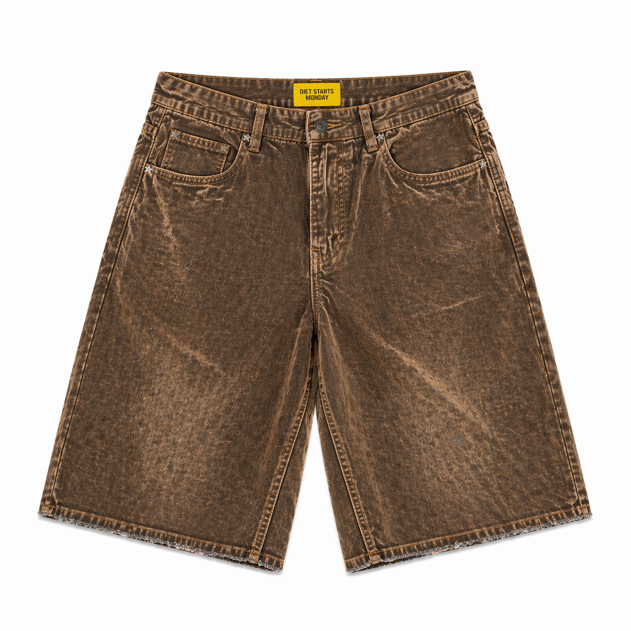 Arch Denim Shorts - Brown