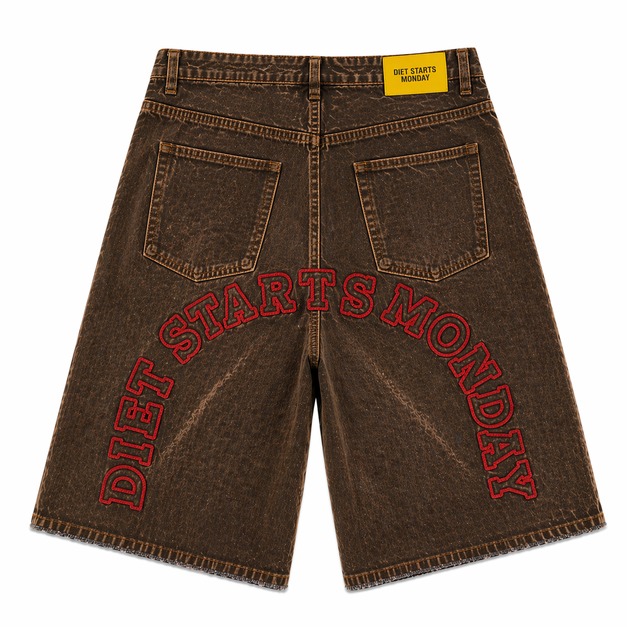 Arch Denim Shorts - Brown