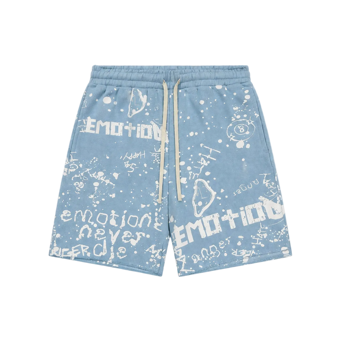 Graffiti Shorts - Blue